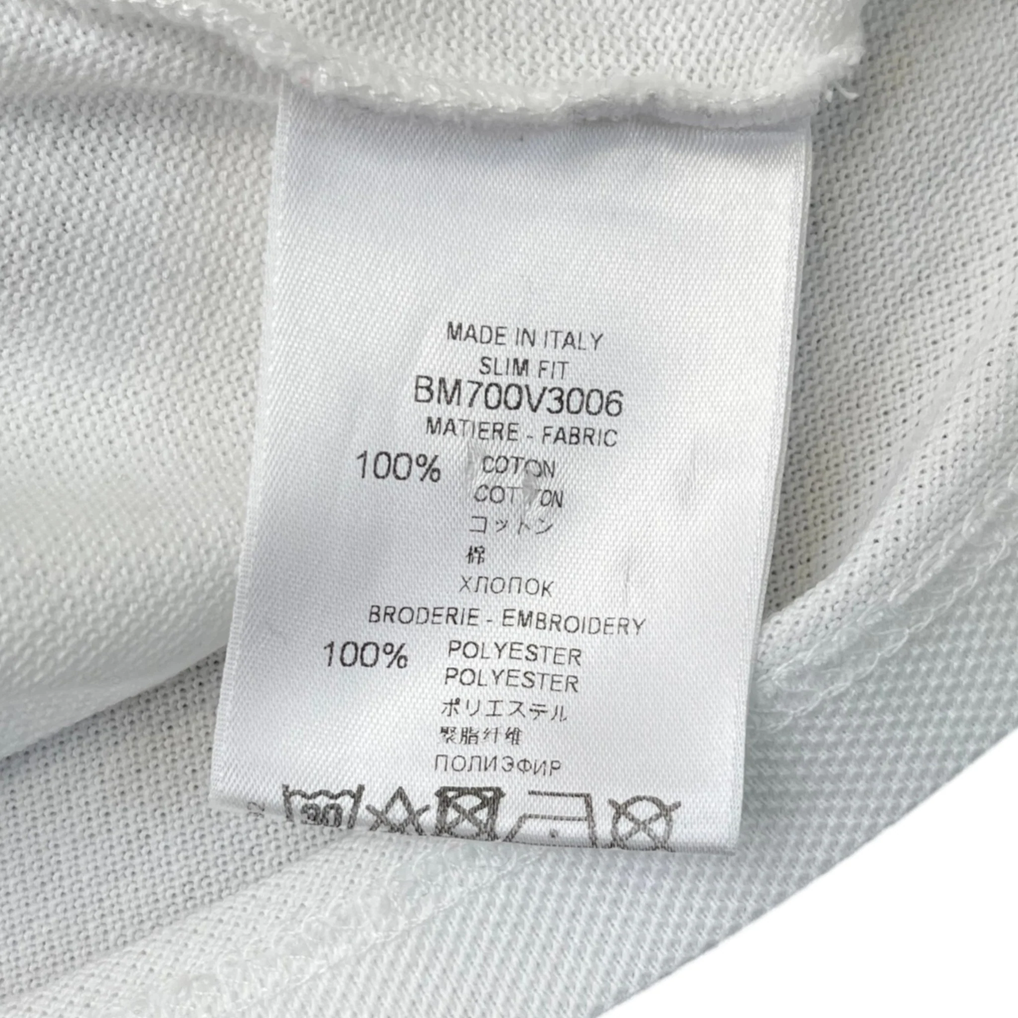 Men's Stars Embroidered Polo Shirt White Size XXL - Image 6