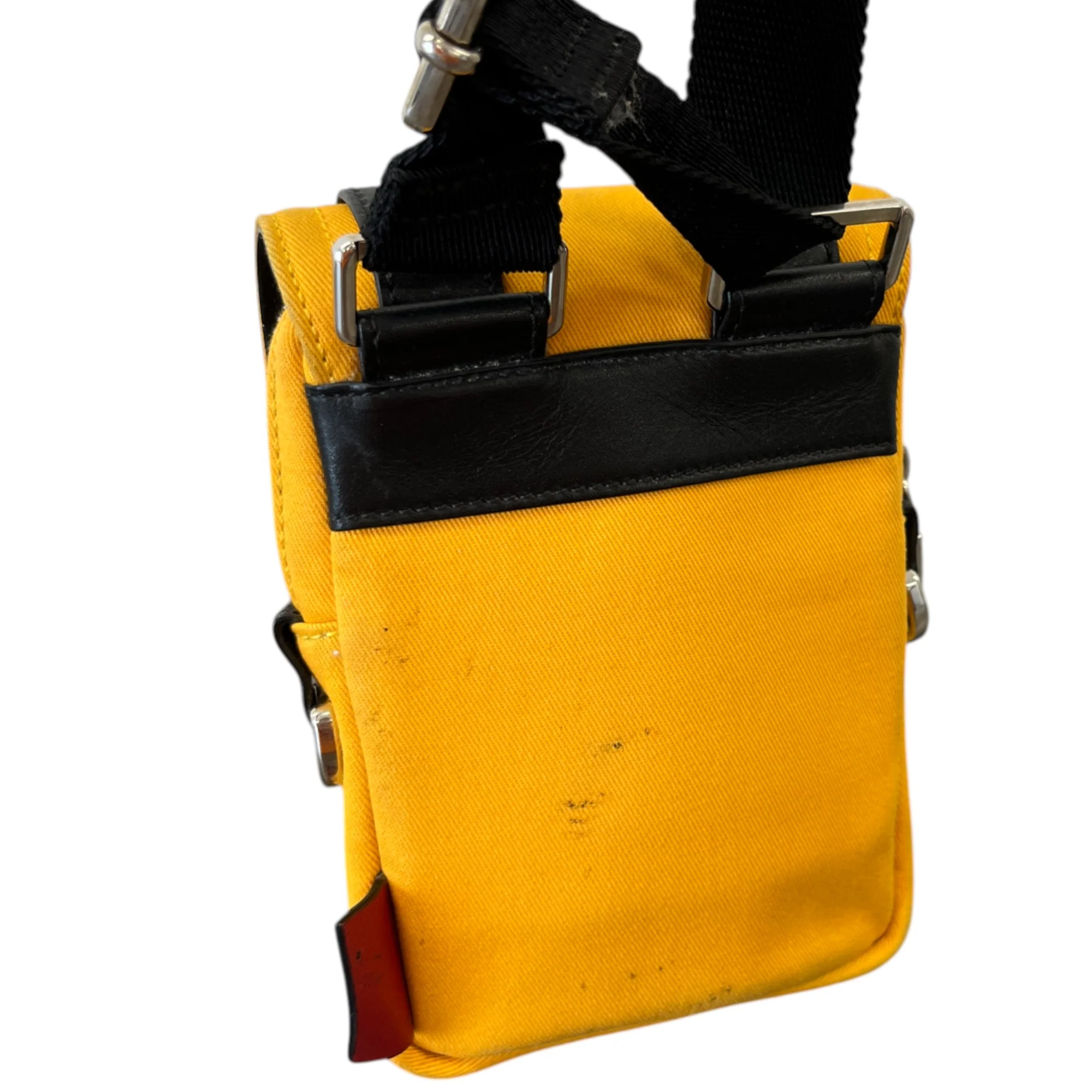 Men's Studded Messenger Bag Yellow - Image 8