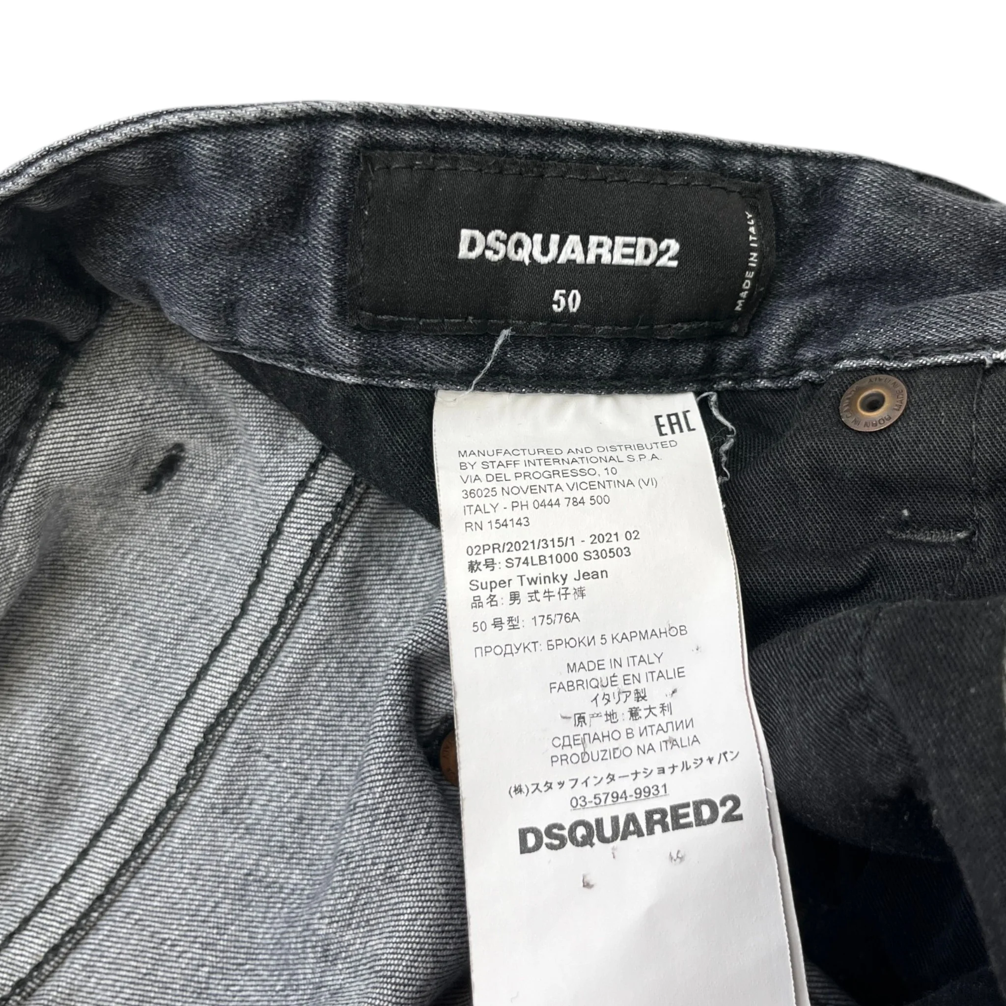 Men's Super Twinky Jeans Grey Size IT 50 / UK 34 - Image 7