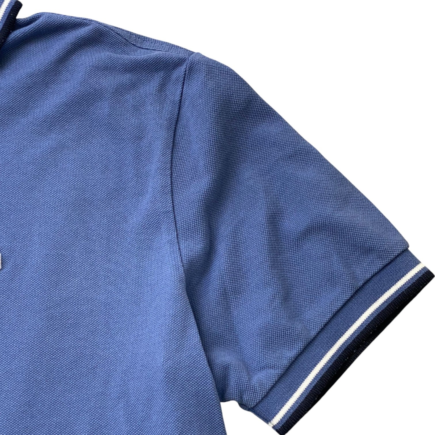 Men's Tab Logo Polo Shirt Blue Size L - Image 5