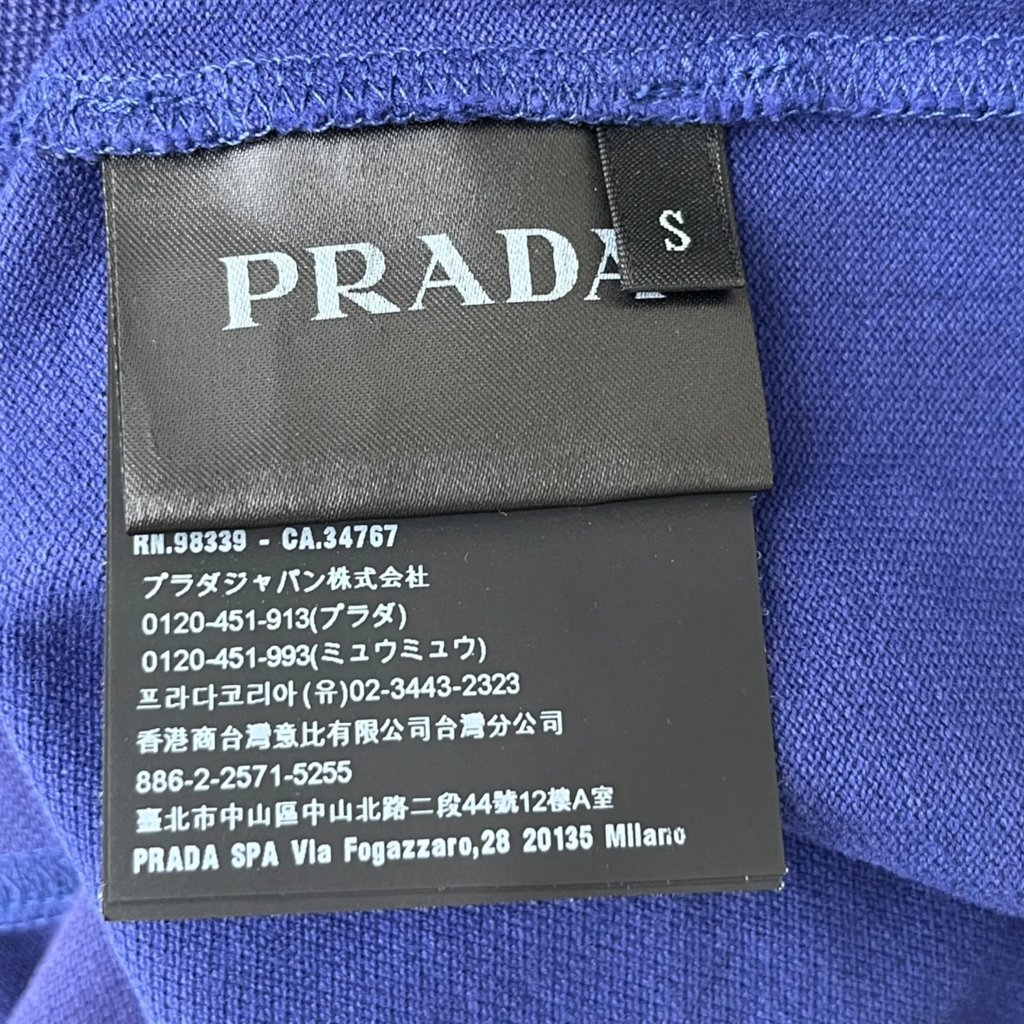 Men's Tab Logo Polo Shirt Blue Size S - Image 6