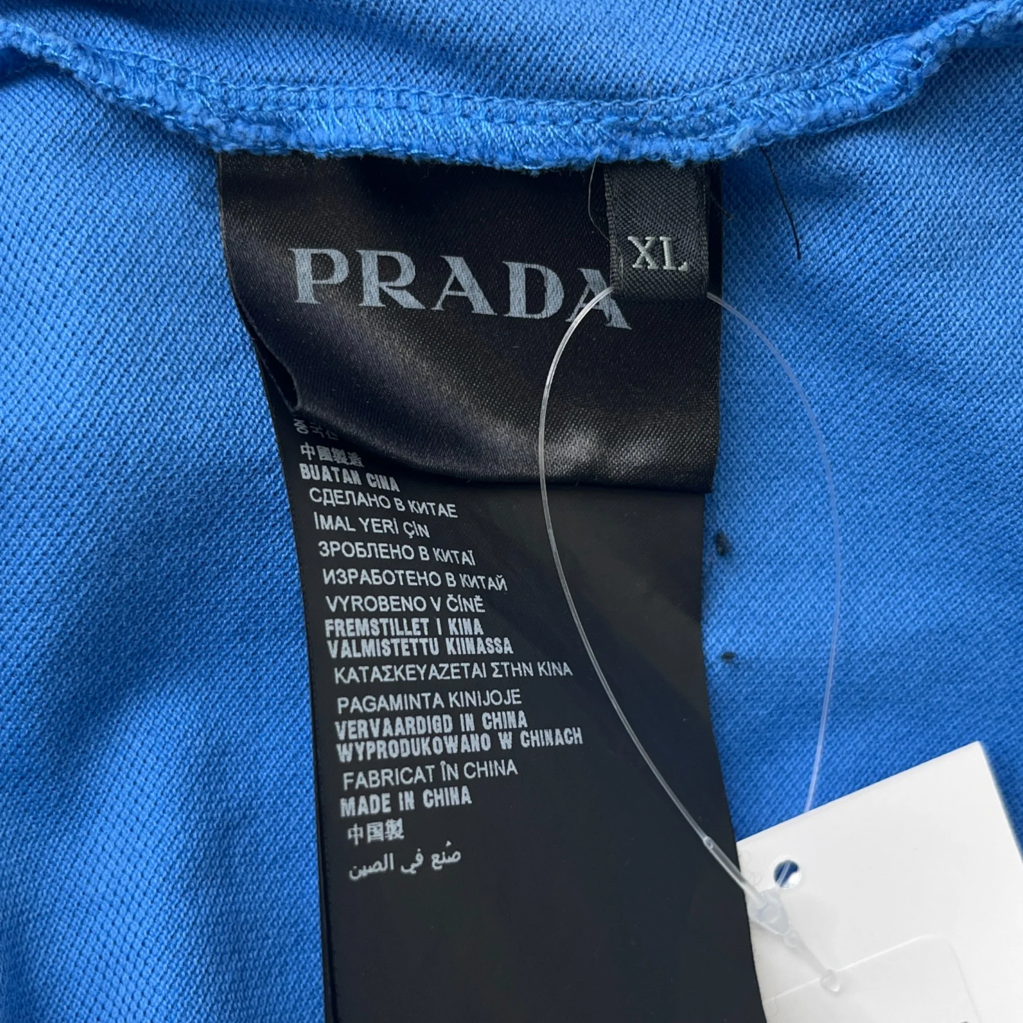 Men's Tab Logo Polo Shirt Blue Size XL - Image 6