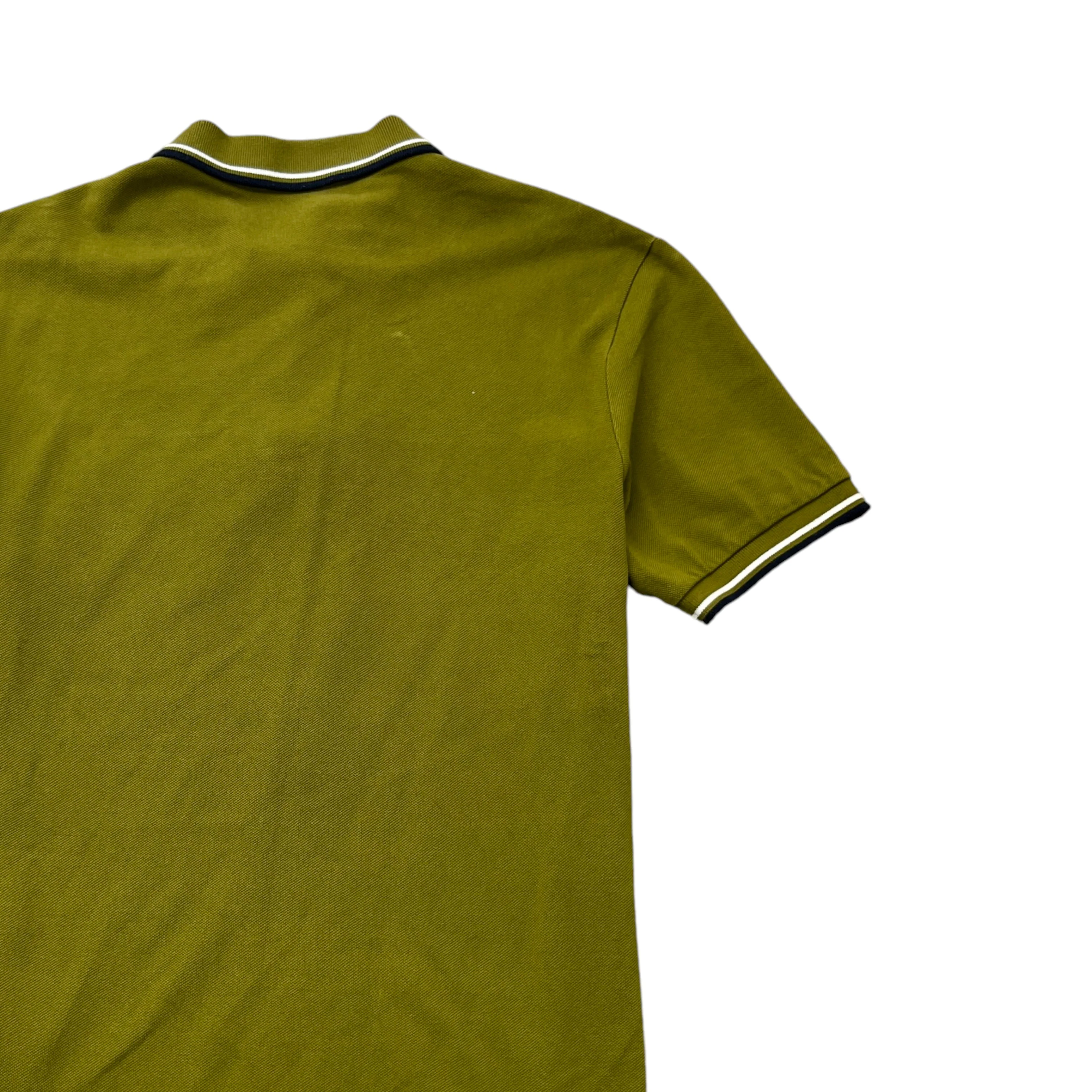 Men's Tab Logo Polo Shirt Green Size M - Image 4