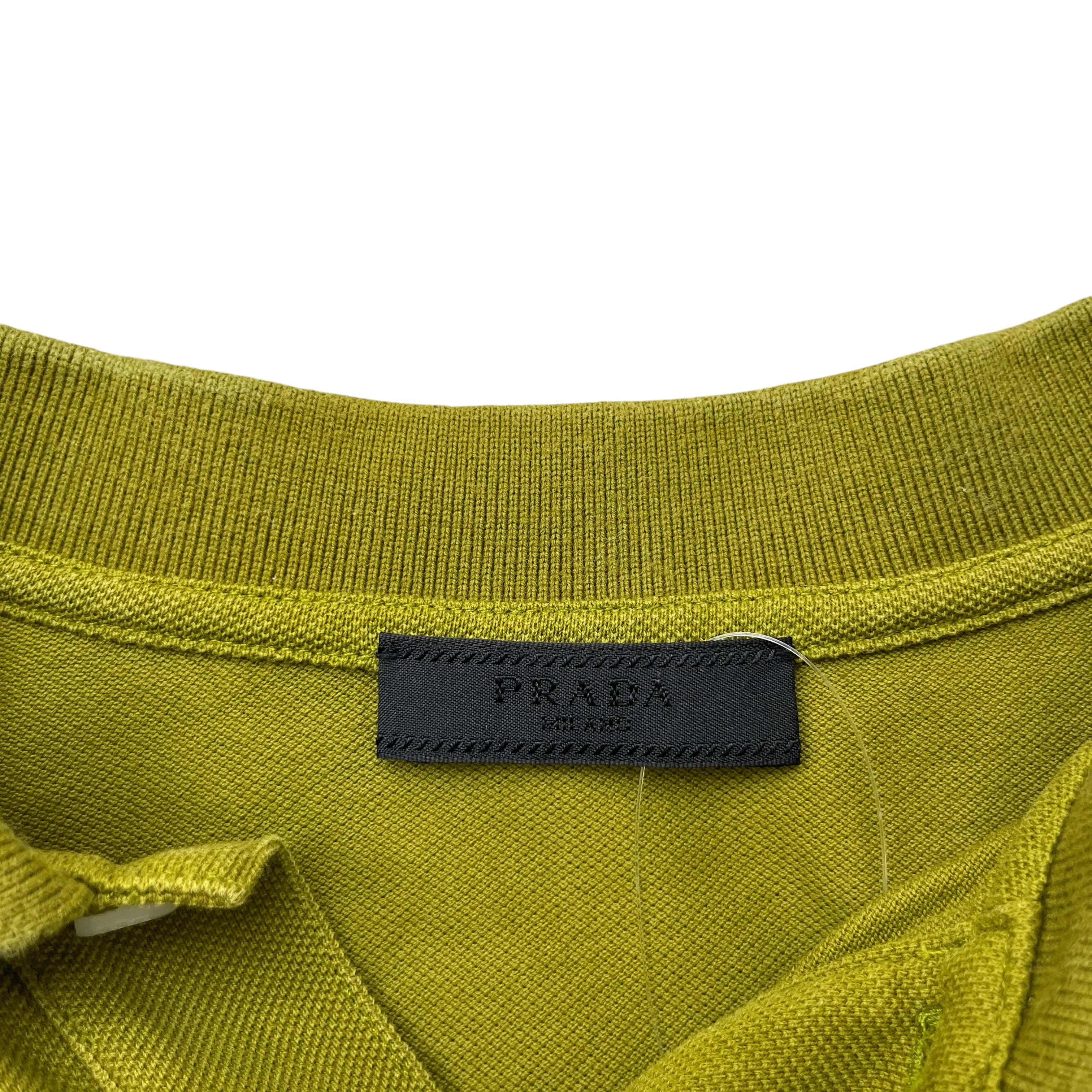 Men's Tab Logo Polo Shirt Green Size M - Image 7