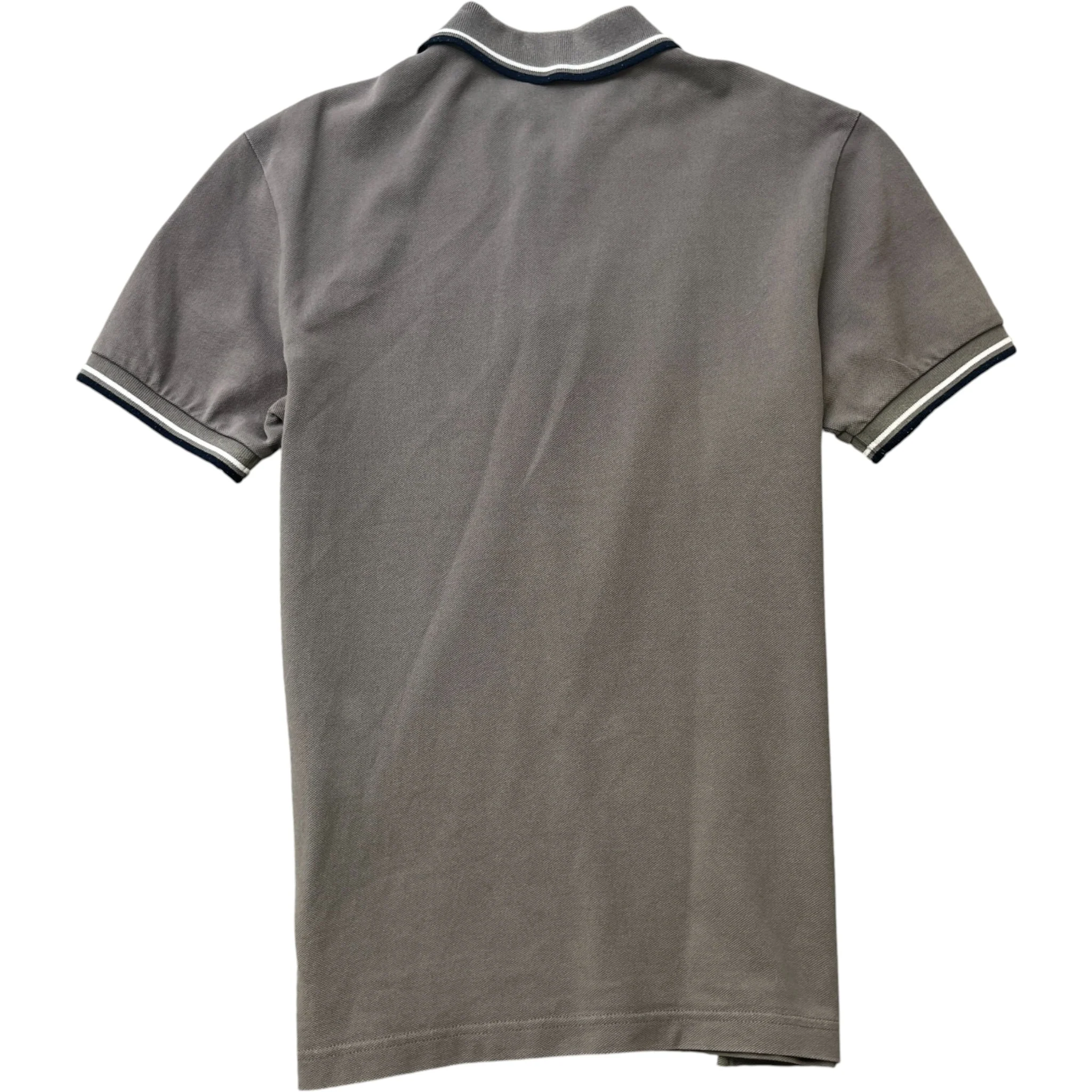 Men's Tab Logo Polo Shirt Grey Size S - Image 2