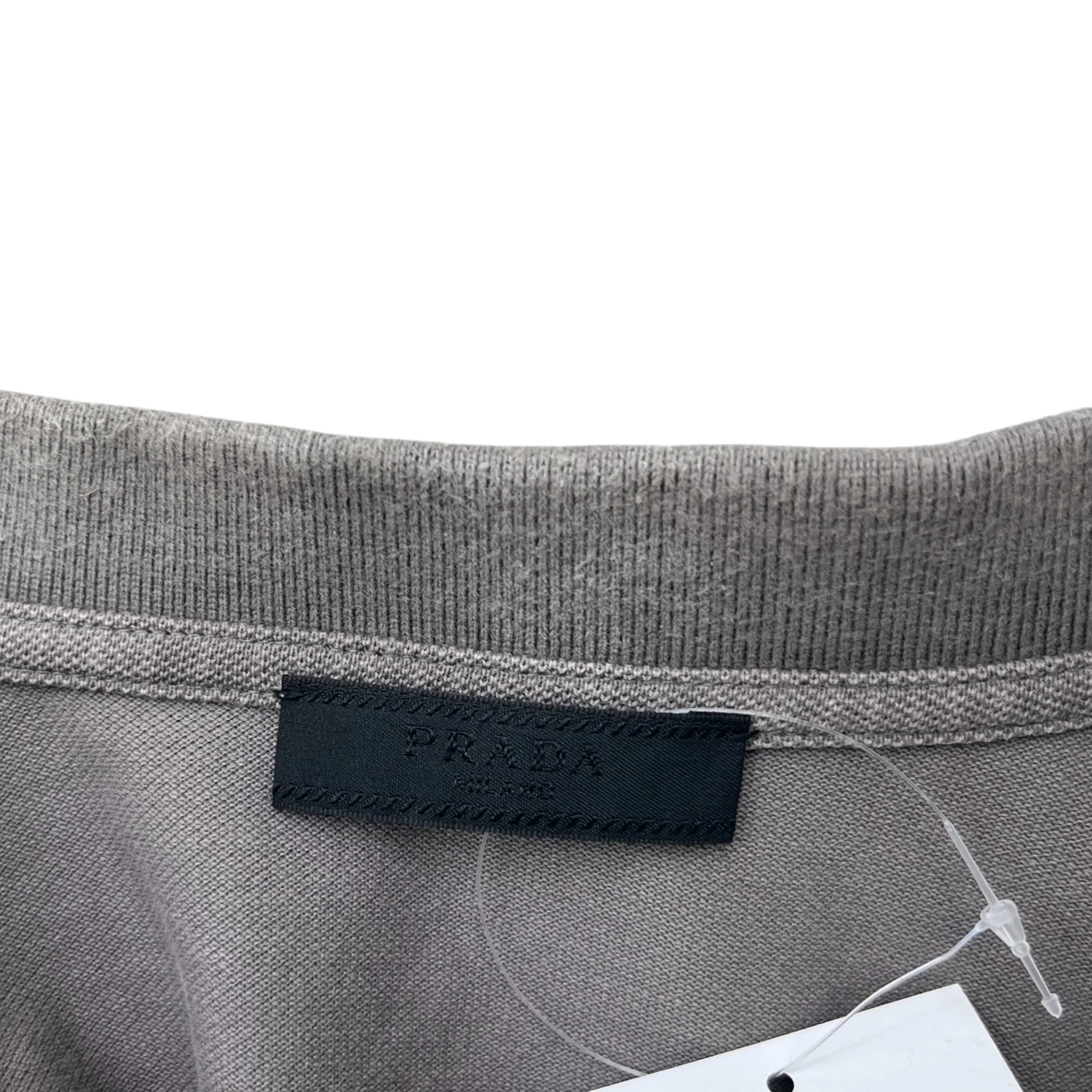 Men's Tab Logo Polo Shirt Grey Size S - Image 7