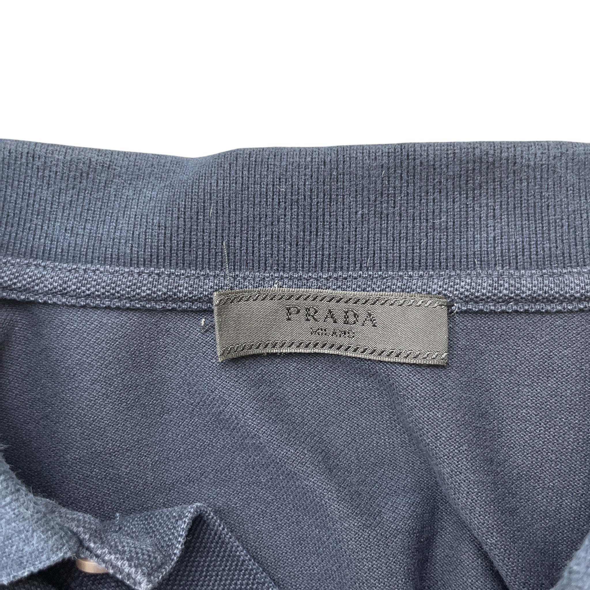 Men's Tab Logo Polo Shirt Navy Size L - Image 8