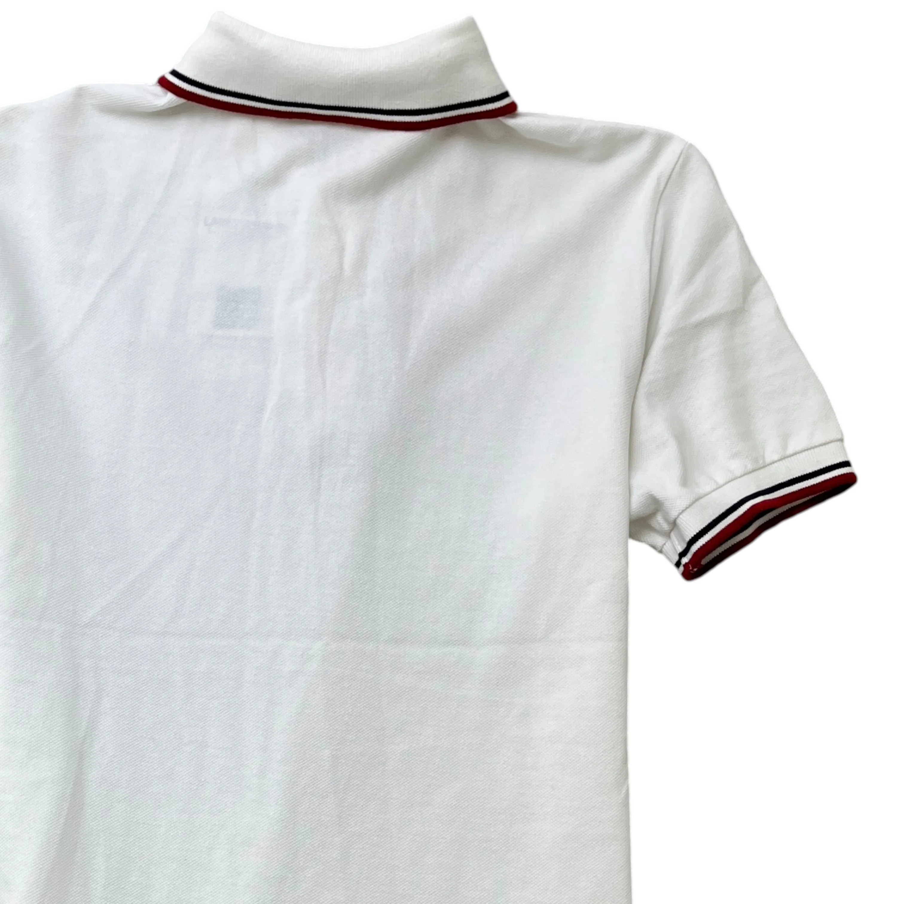 Men's Tab Logo Polo Shirt White Size S - Image 4