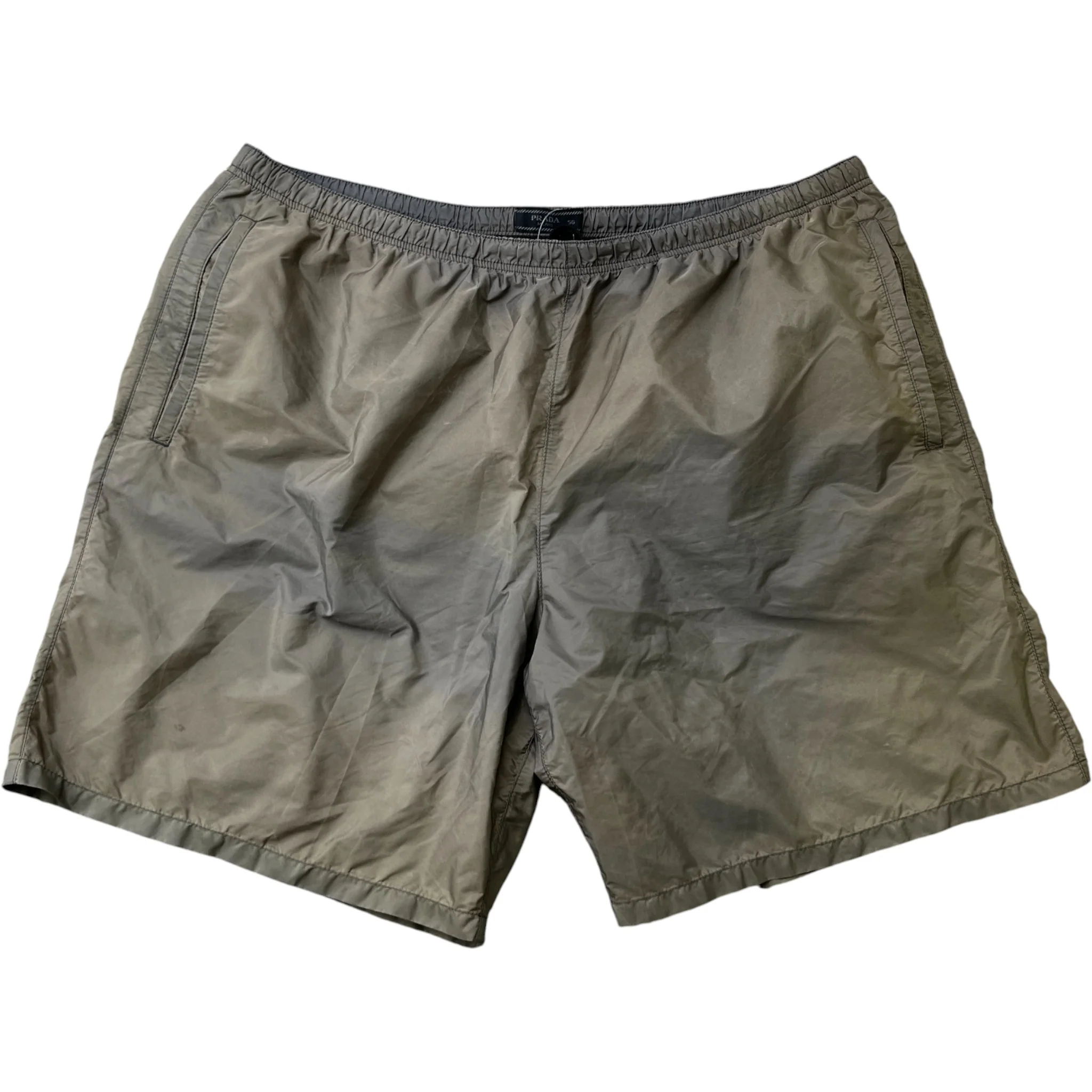 Men's Tab Logo Swim Shorts Khaki Size XXXL