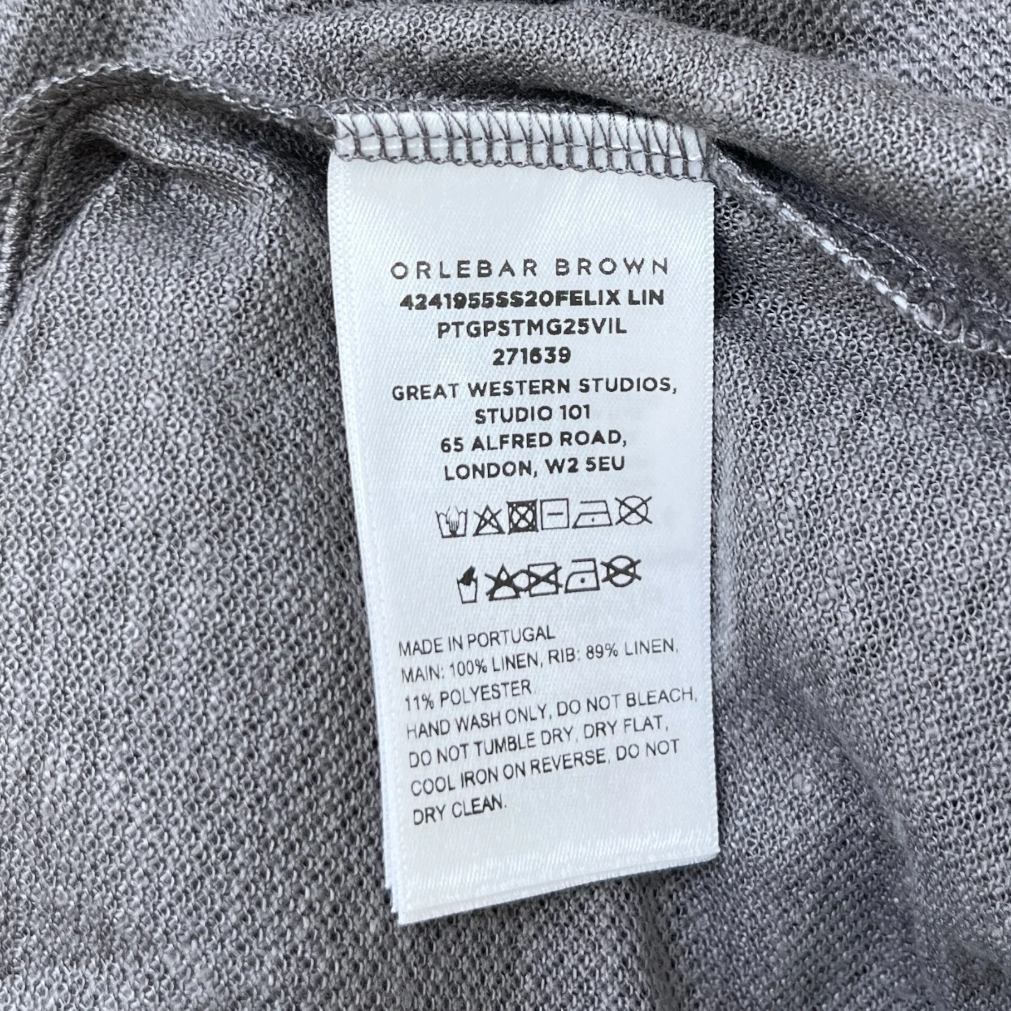 Men's Tag Logo Polo Shirt Grey Size XXL - Image 8