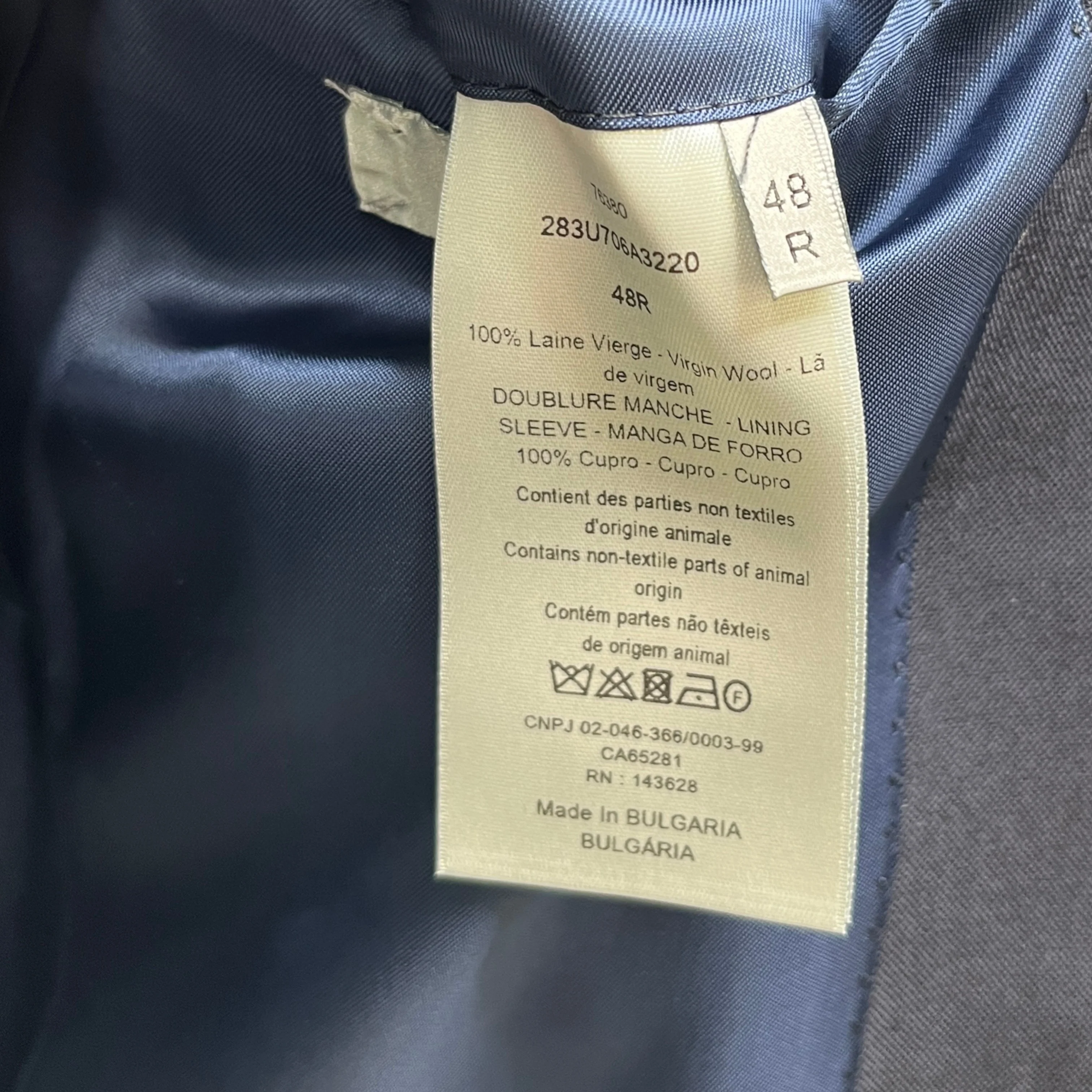 Men's Tailored Suit Navy Size 48R - Image 12