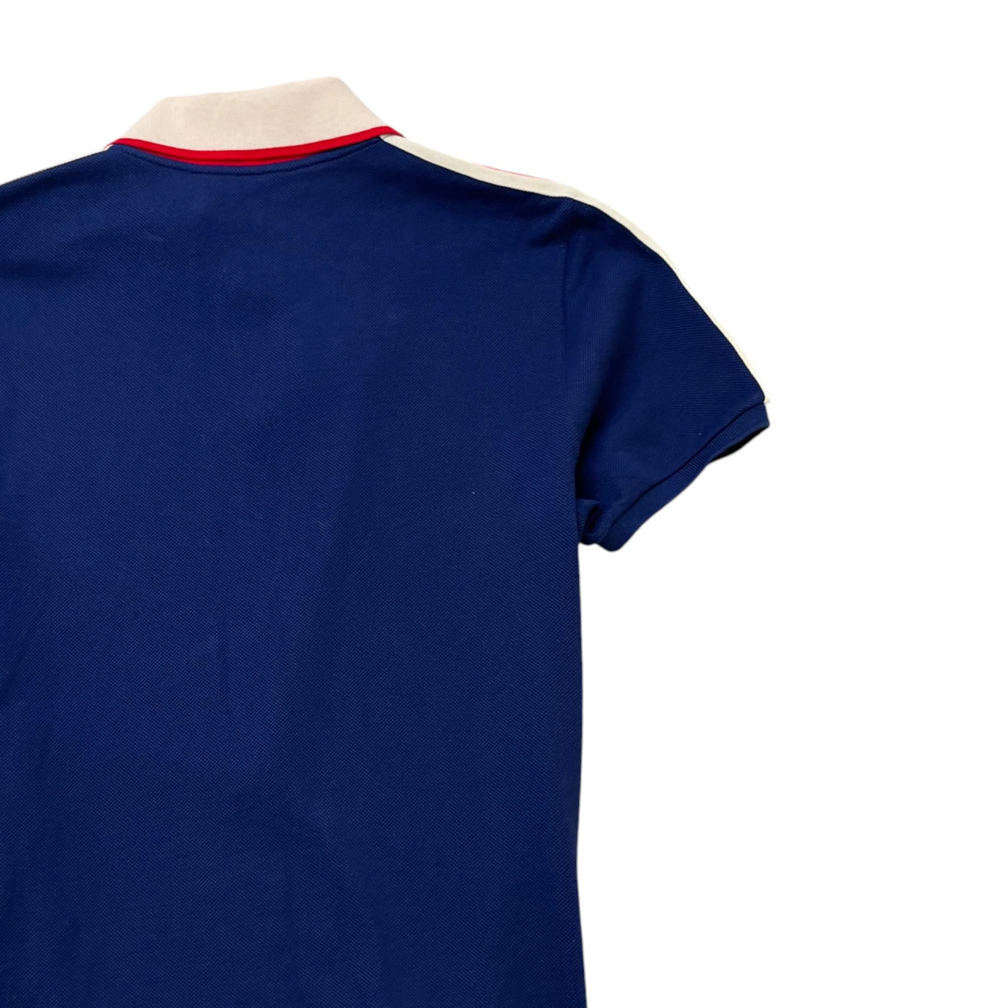Men's Tape Logo Polo Shirt Blue Size M - Image 4