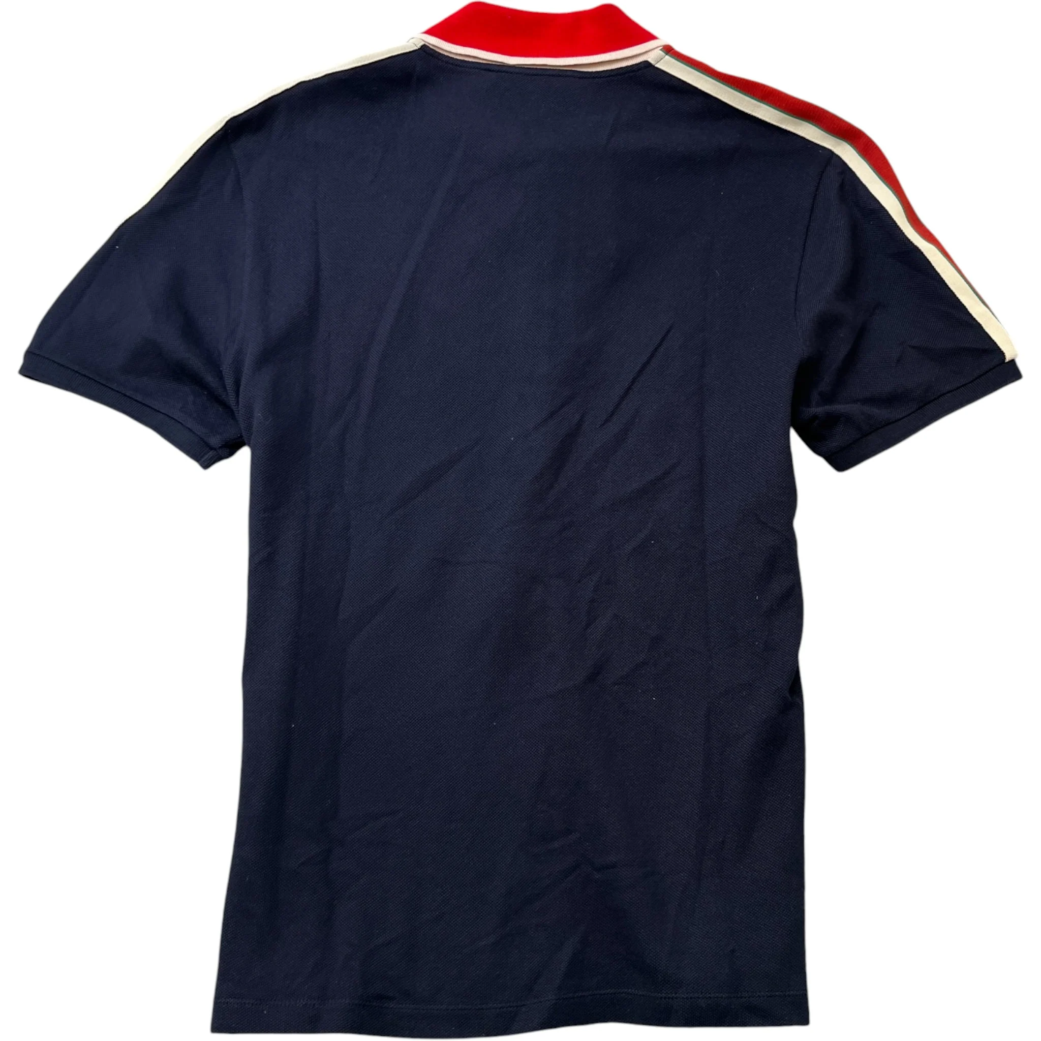 Men's Tape Logo Polo Shirt Navy Size XXL - Image 2
