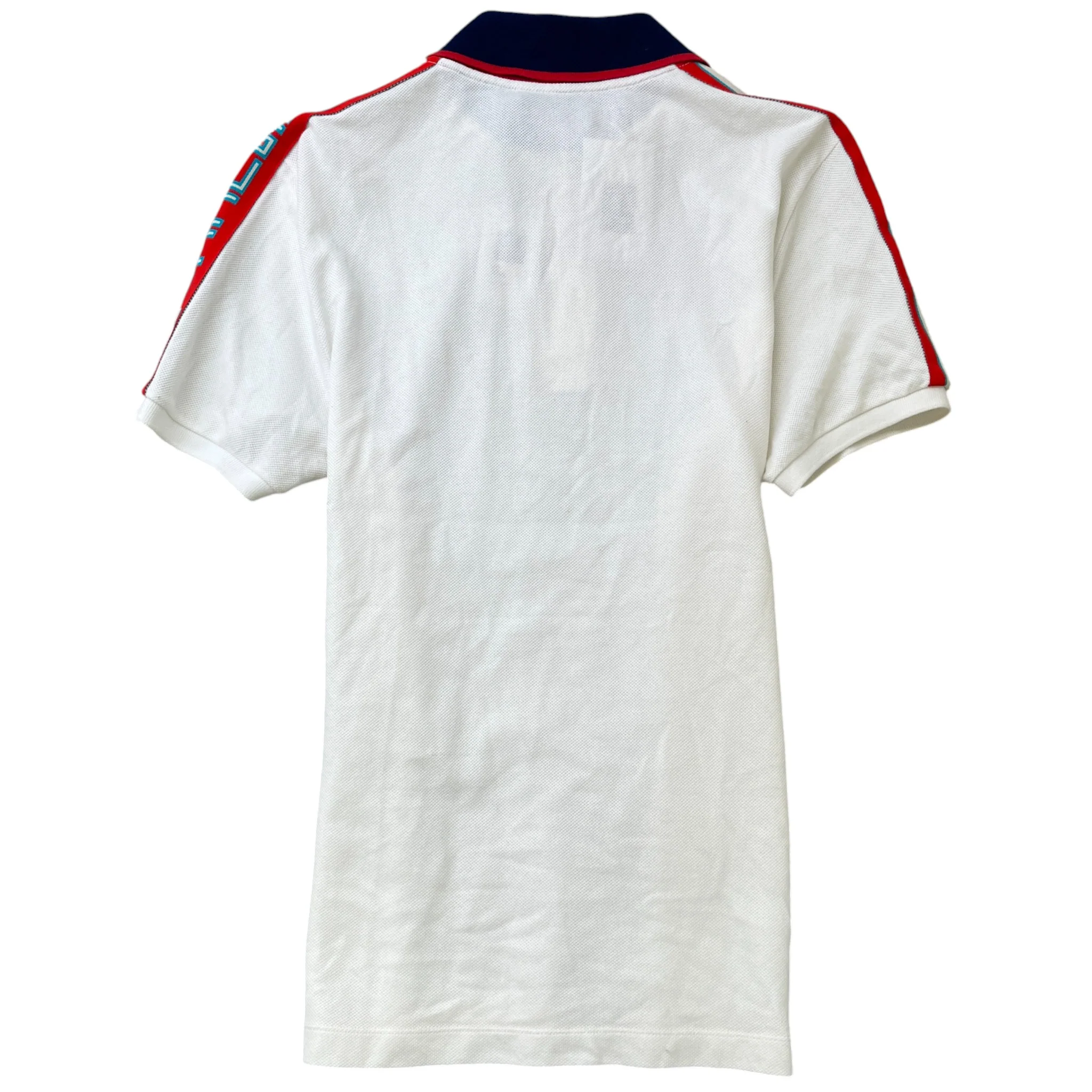 Men's Tape Logo Polo Shirt White Size M - Image 2