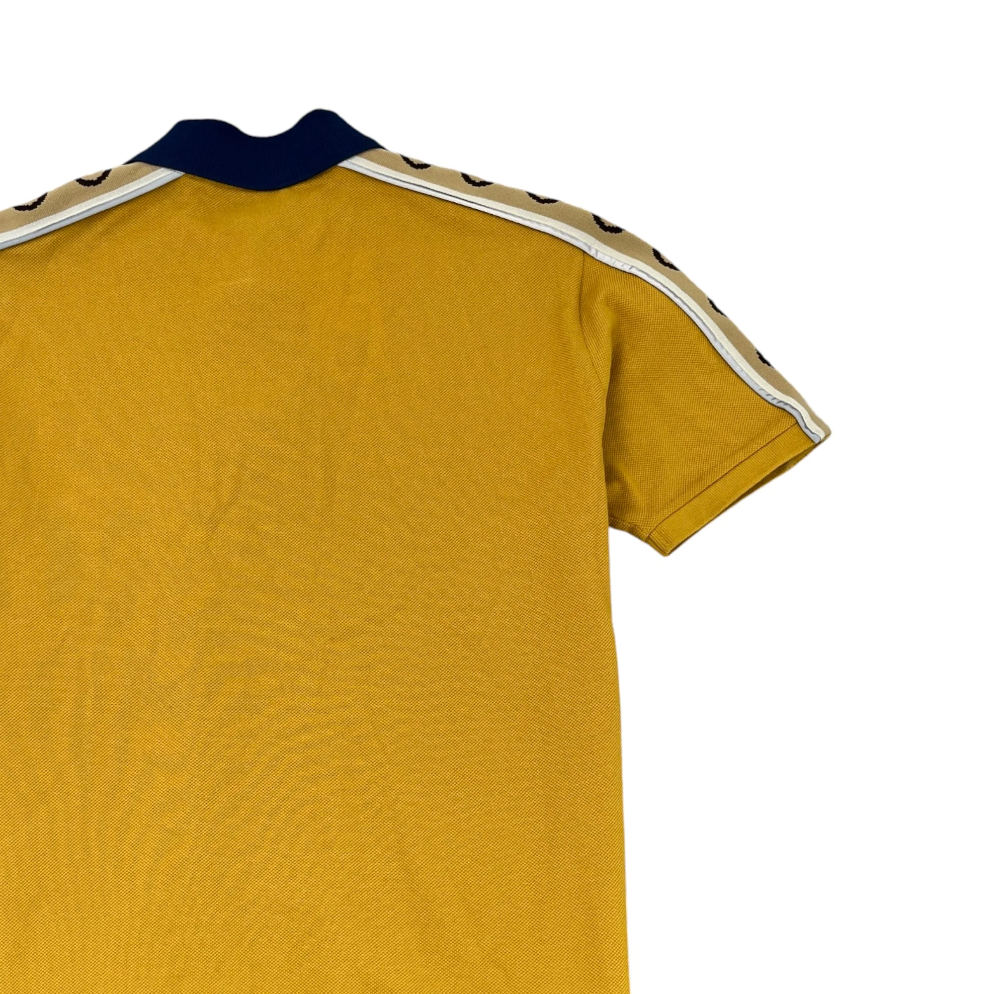 Men's Tape Logo Polo Shirt Yellow Size XS - Image 4