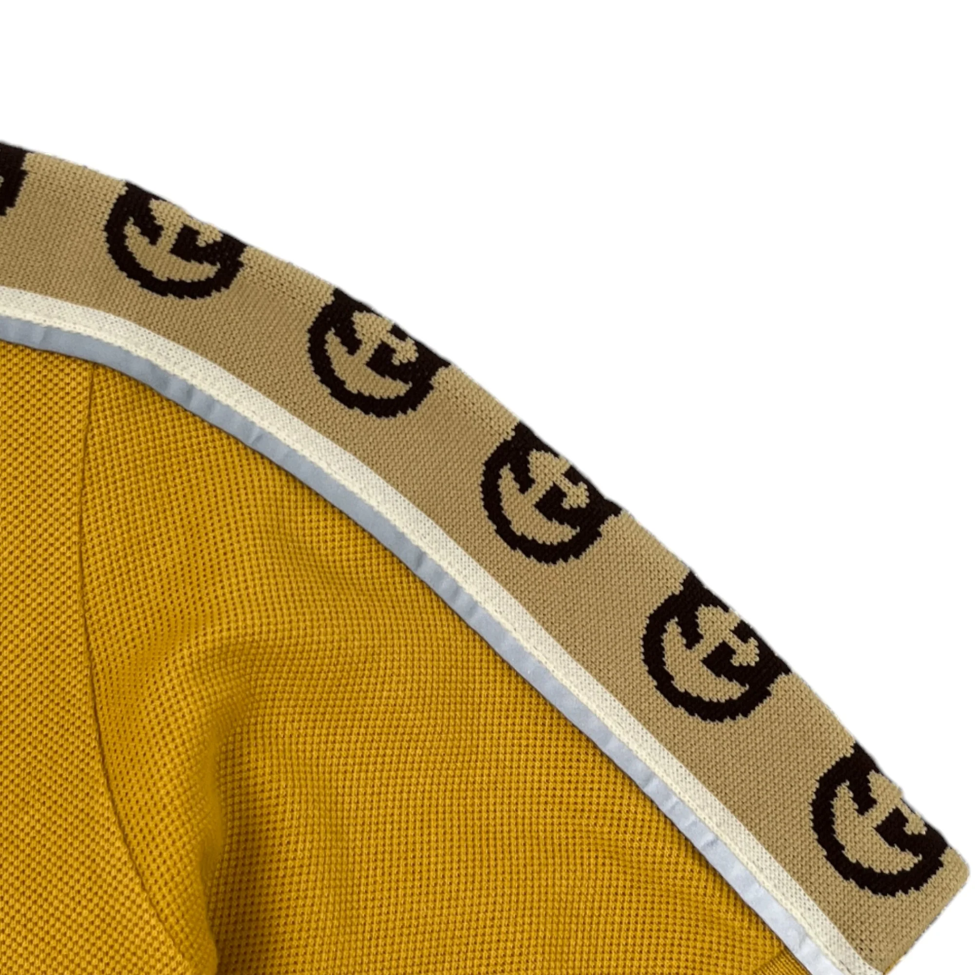 Men's Tape Logo Polo Shirt Yellow Size XS - Image 5
