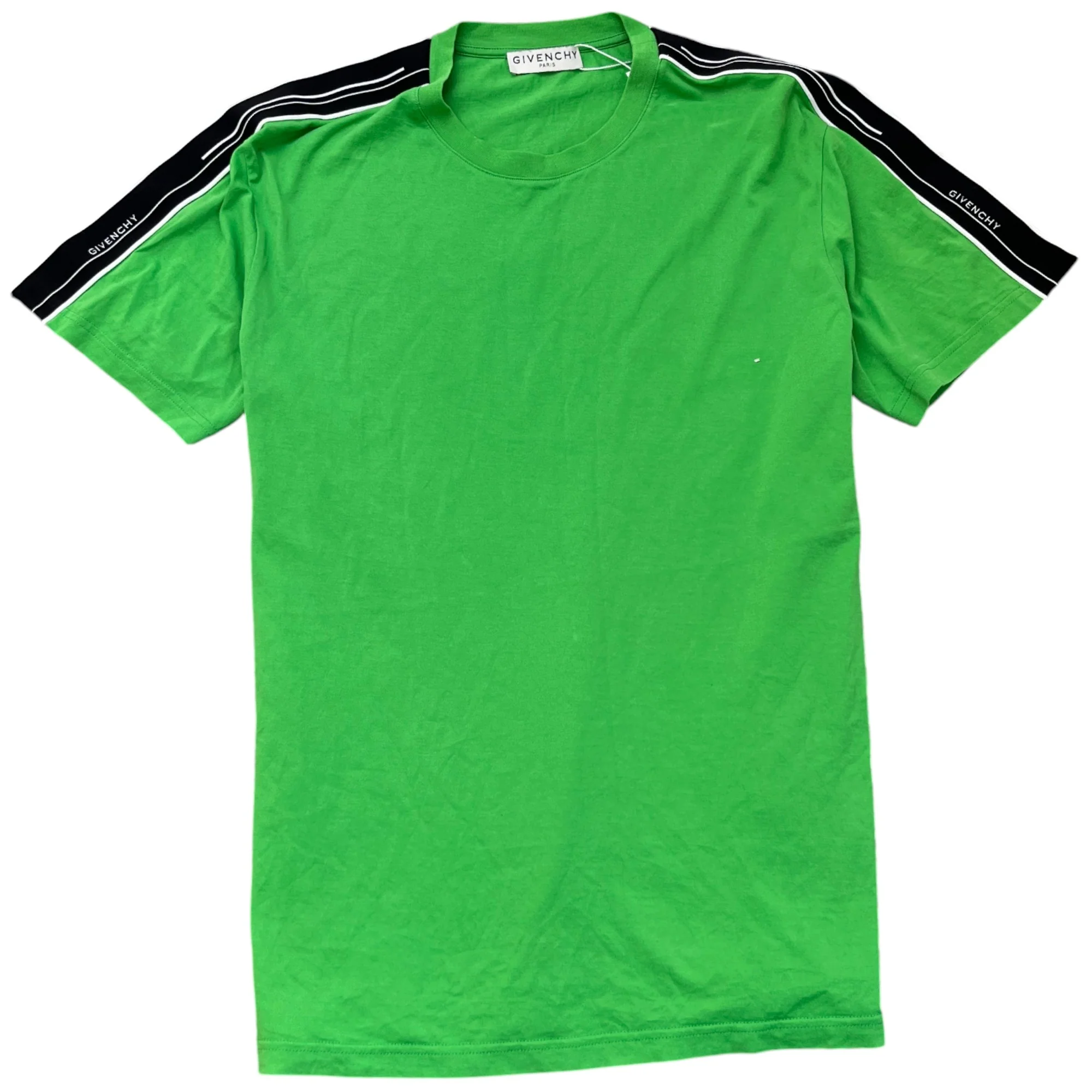 Men's Tape Logo T-Shirt Green Size S