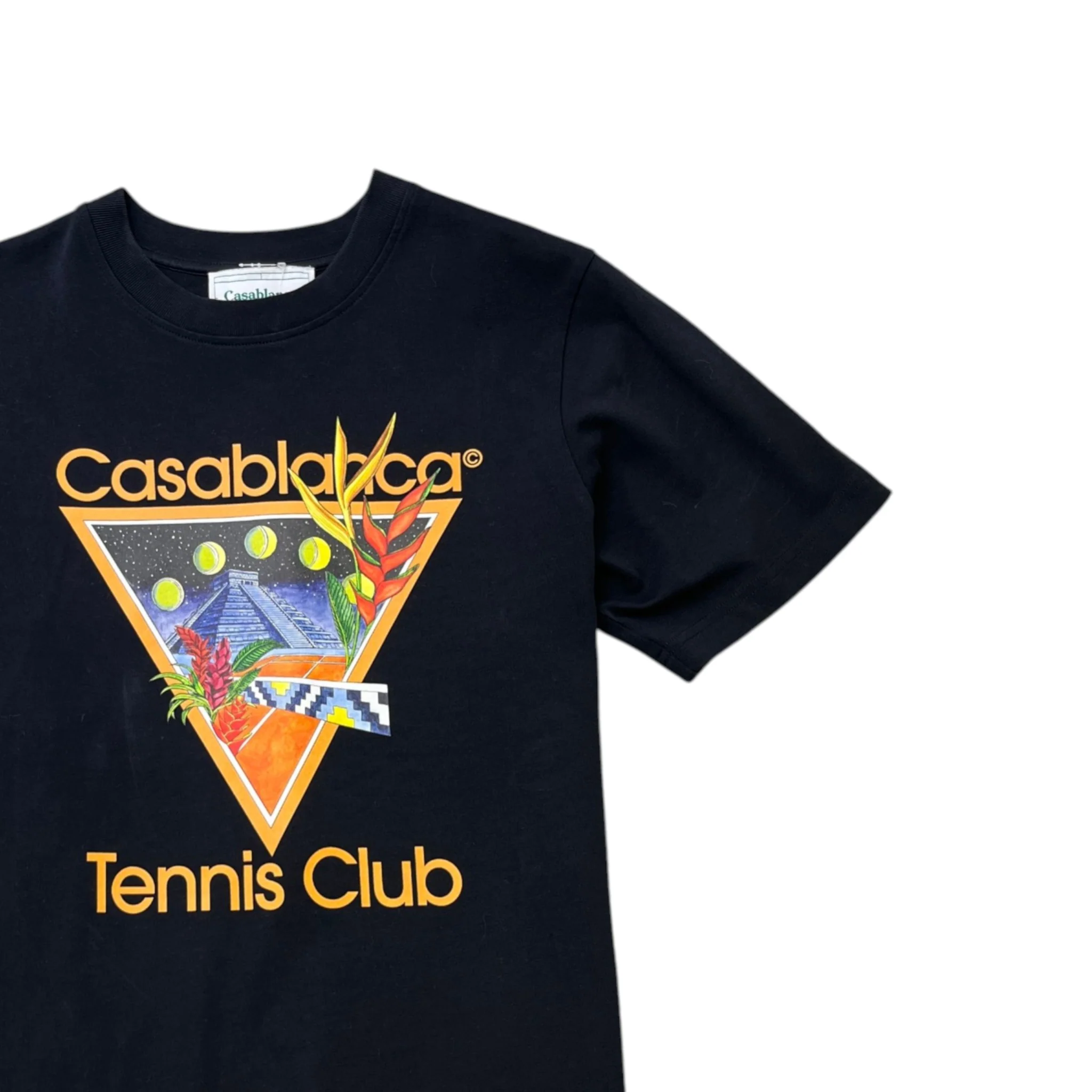 Men's Tennis Club T-Shirt Black Size S - Image 3