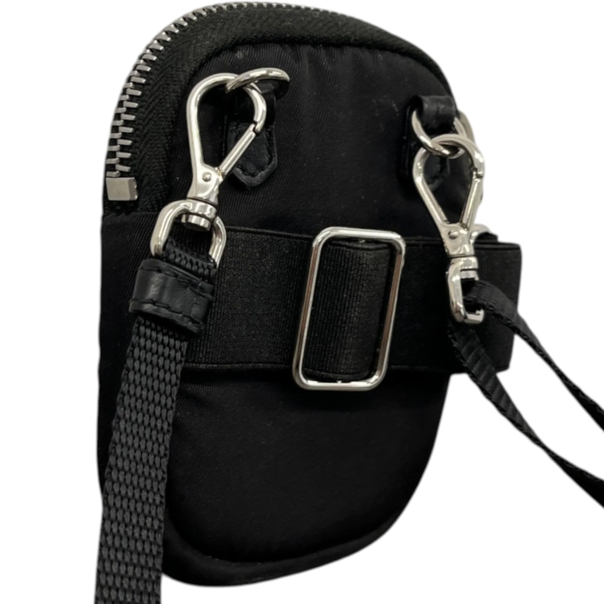 Men's Tessuto Nylon Mini Pouch Bag Black - Image 7
