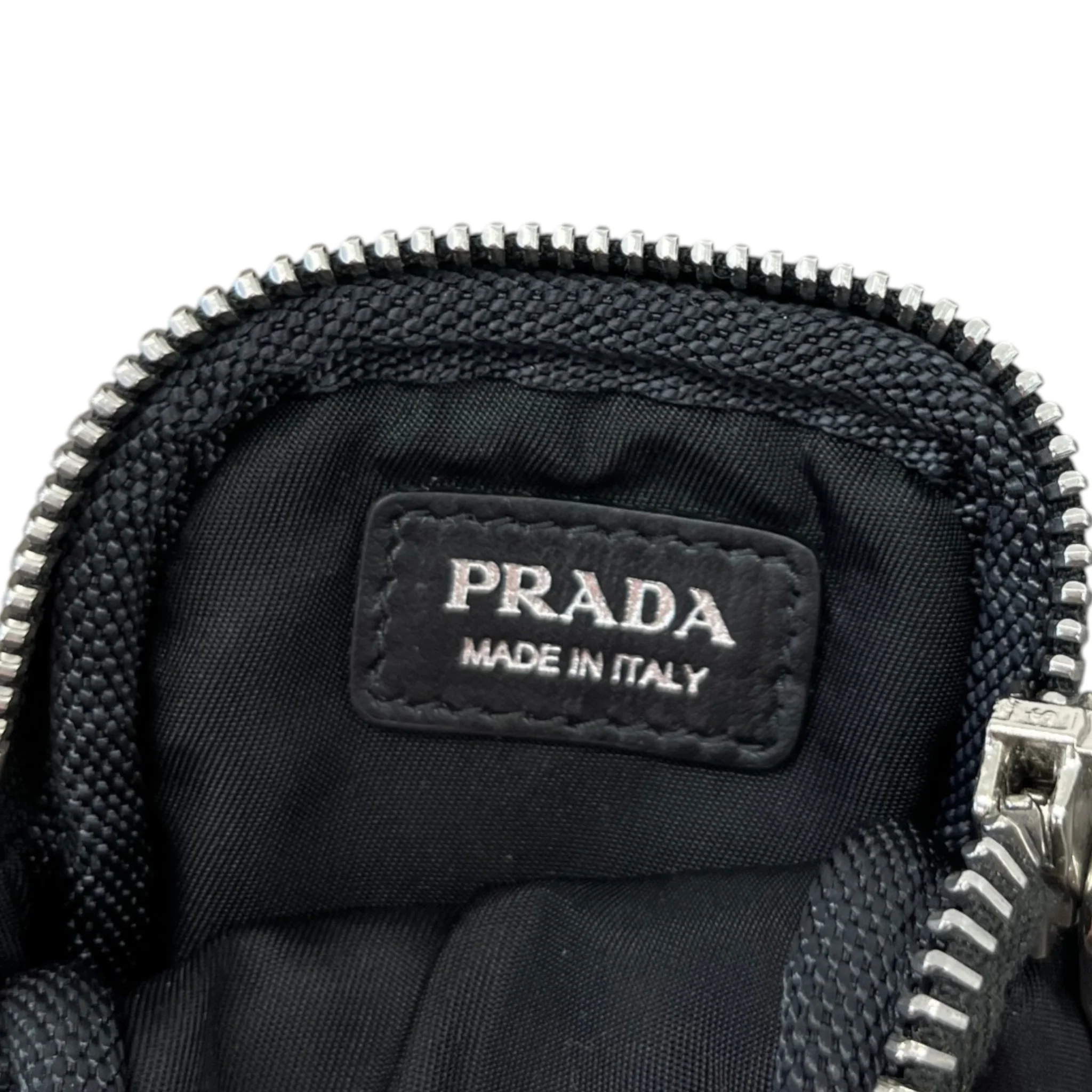 Men's Tessuto Nylon Mini Pouch Bag Black - Image 9