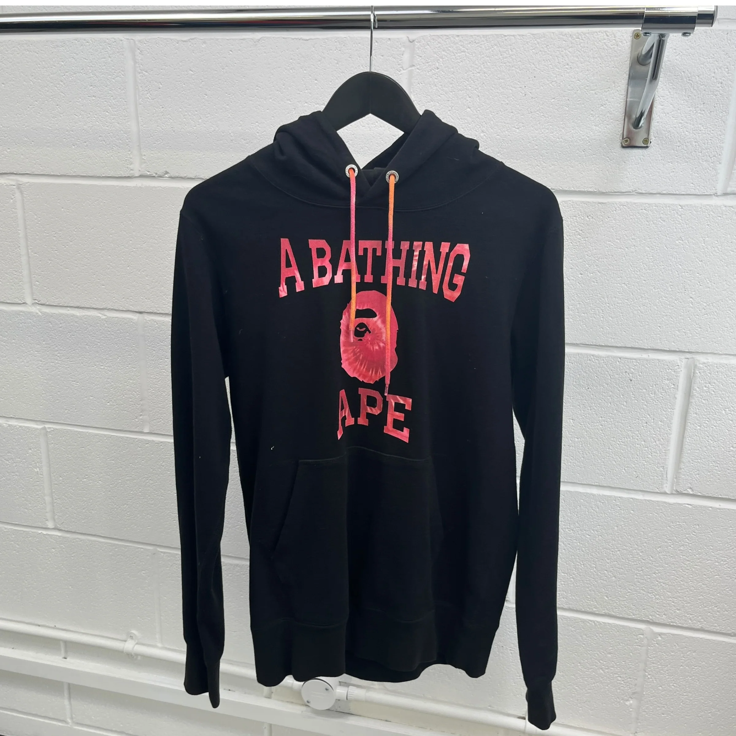 Men's Tie Dye Pullover Hoodie Black Size M - Image 8