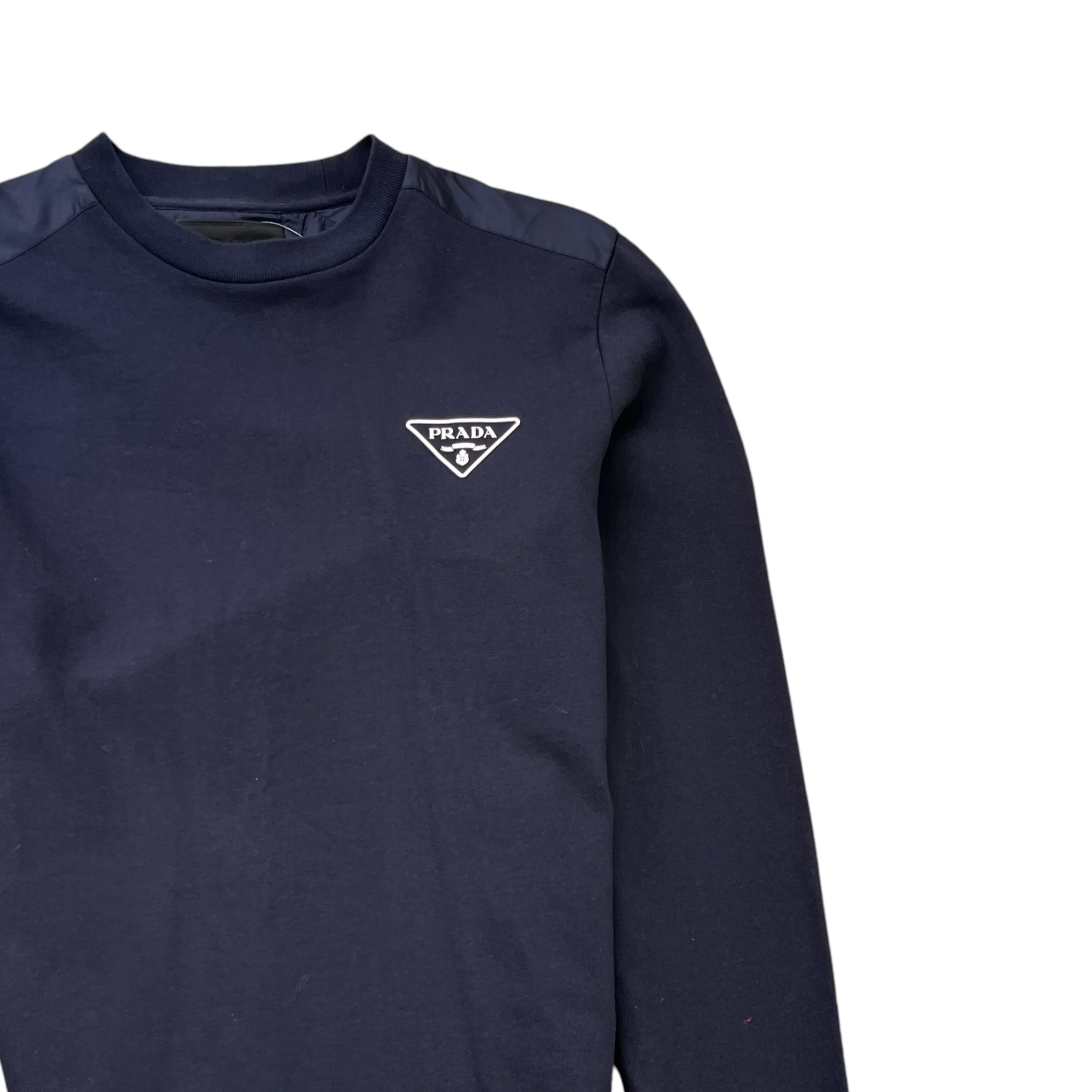 Men's Triangle Logo Sweatshirt Navy Size L - Image 3