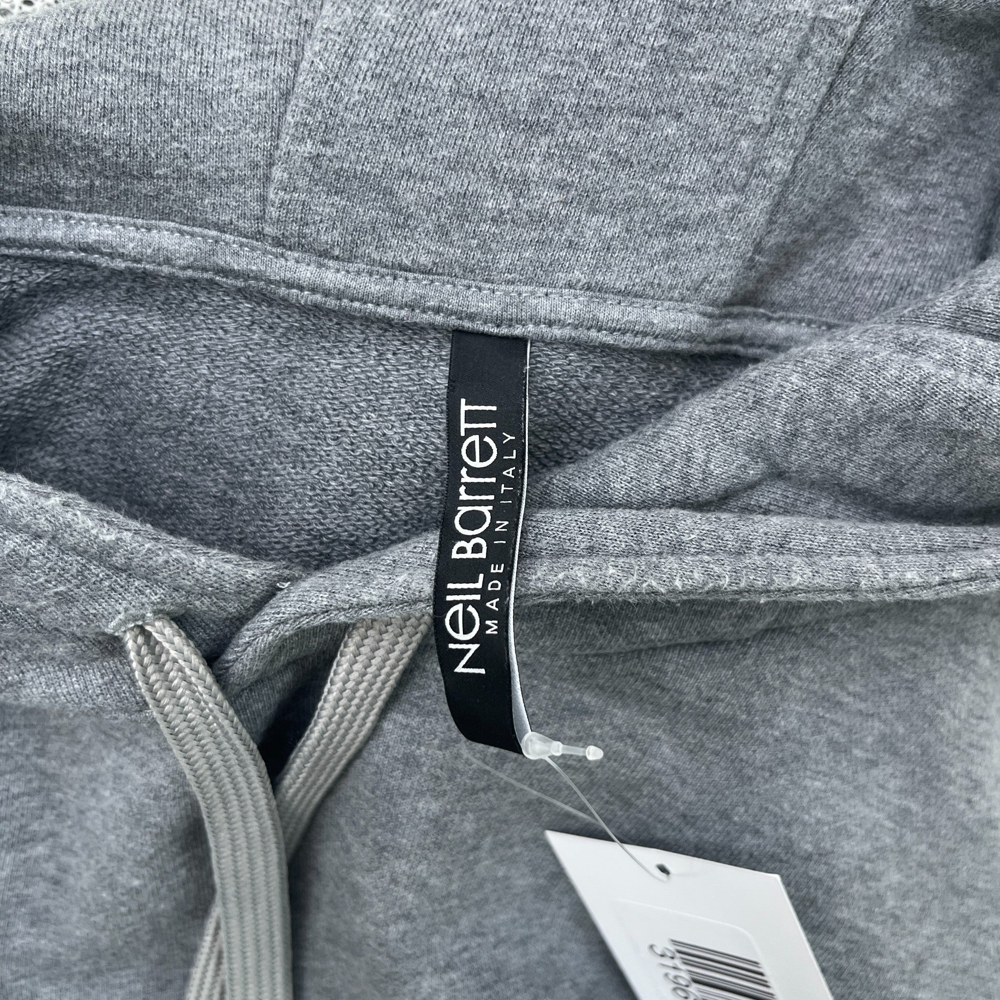 Men's Triple Lighting Bolt Logo Hoodie Grey Size M - Image 7