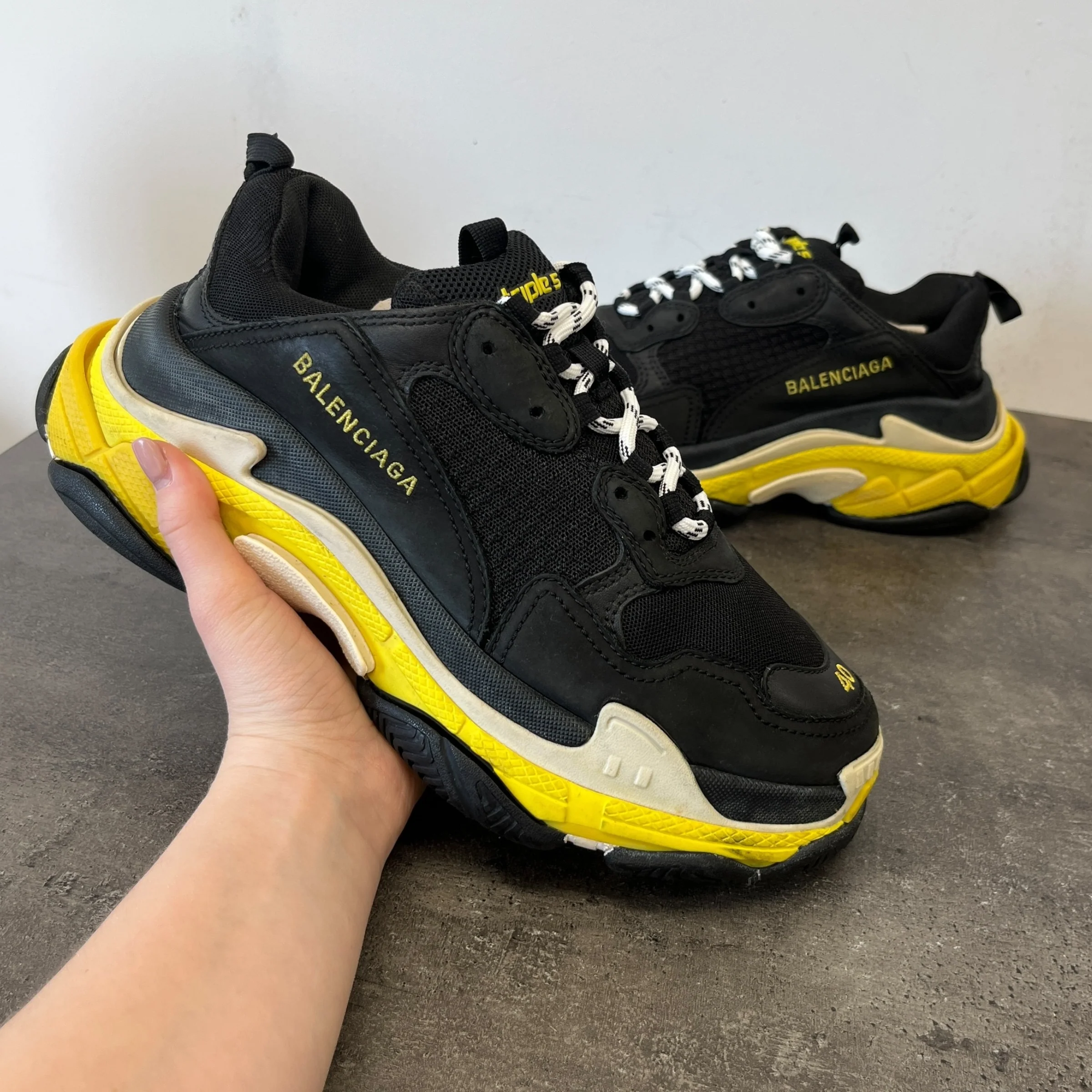 Men's Triple S Low Trainers Black Size EU 40 / UK 6 - Image 12