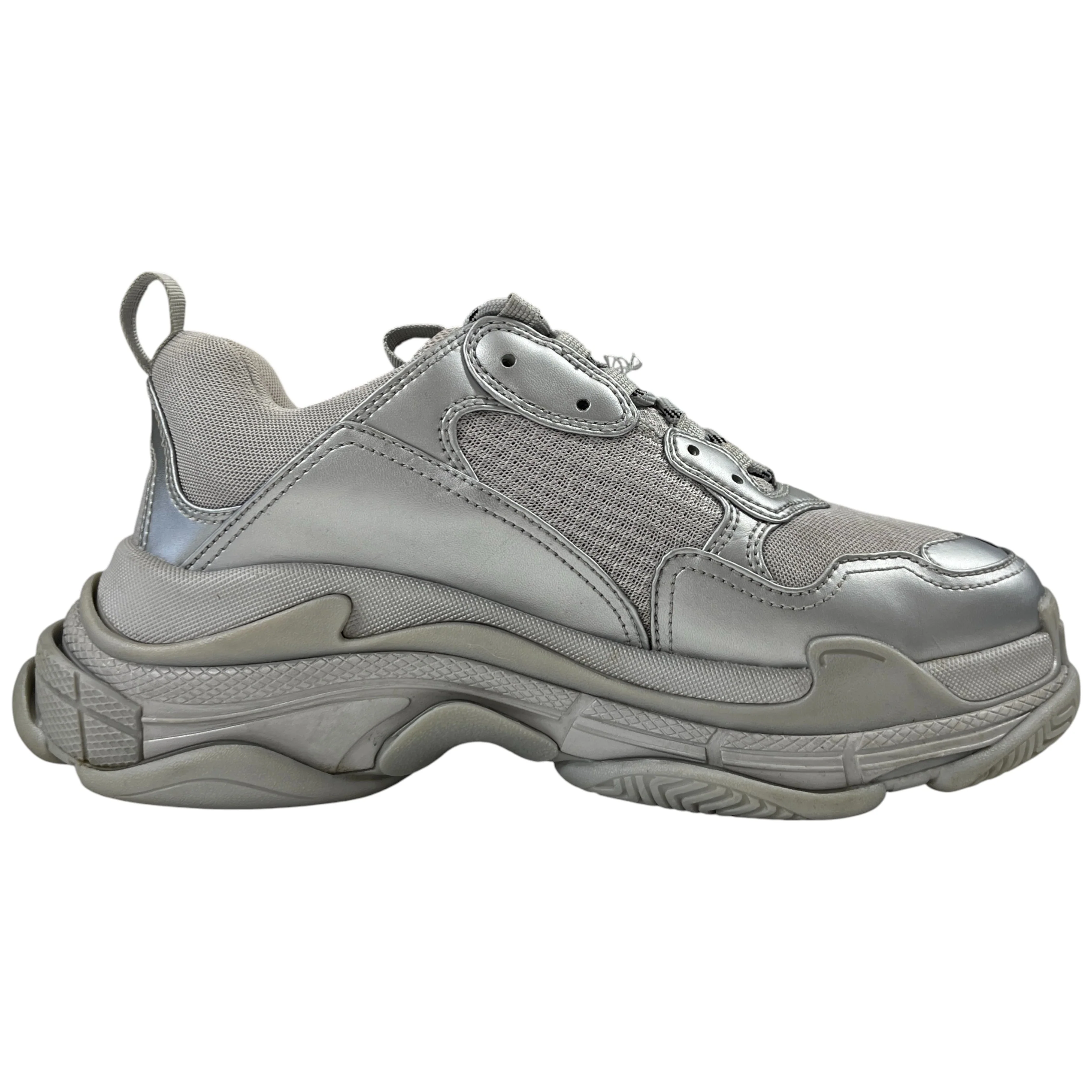 Men's Triple S Low Trainers Silver Size EU 42 / UK 8 - Image 4