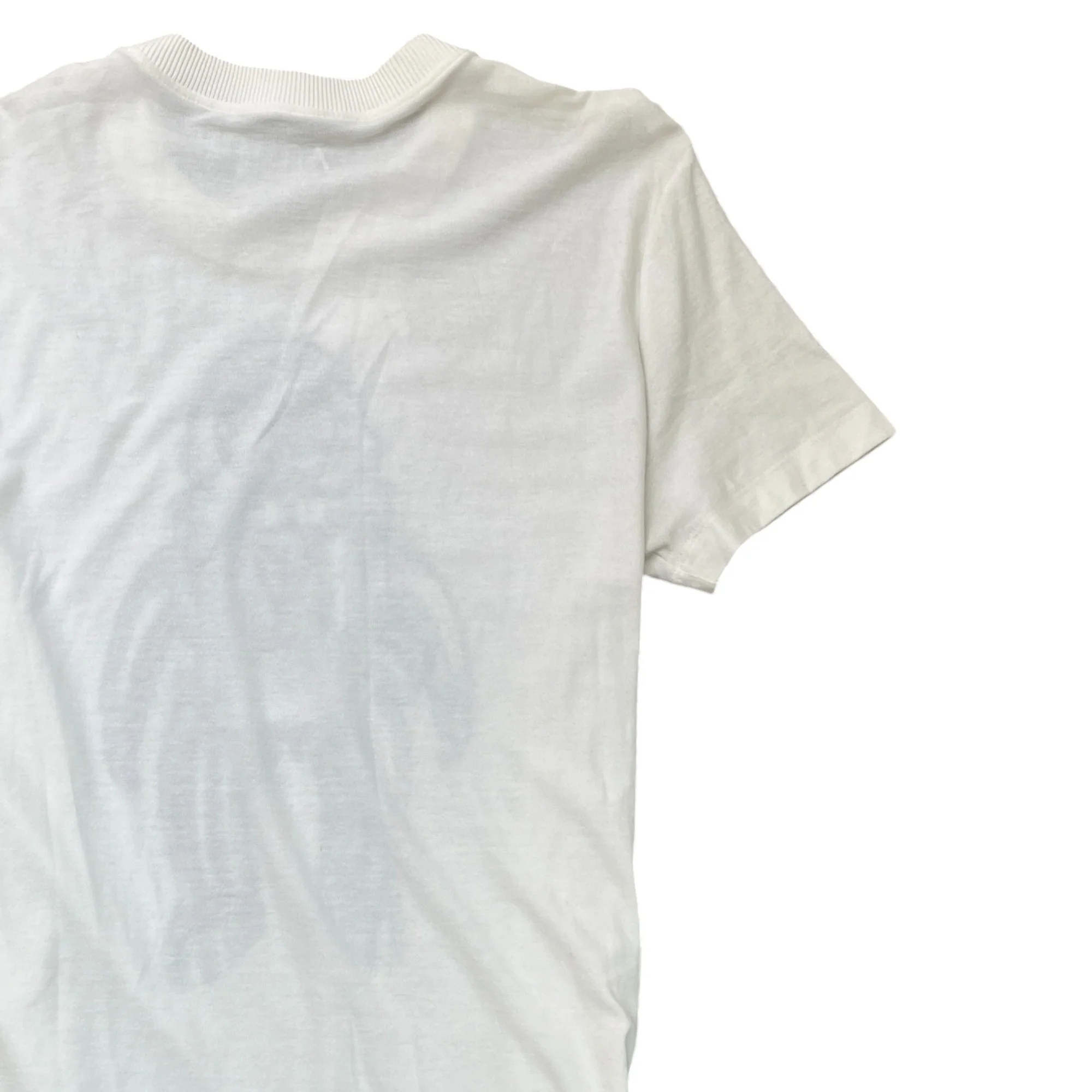Men's Velor Astronaut Graphic T-Shirt White Size S - Image 4