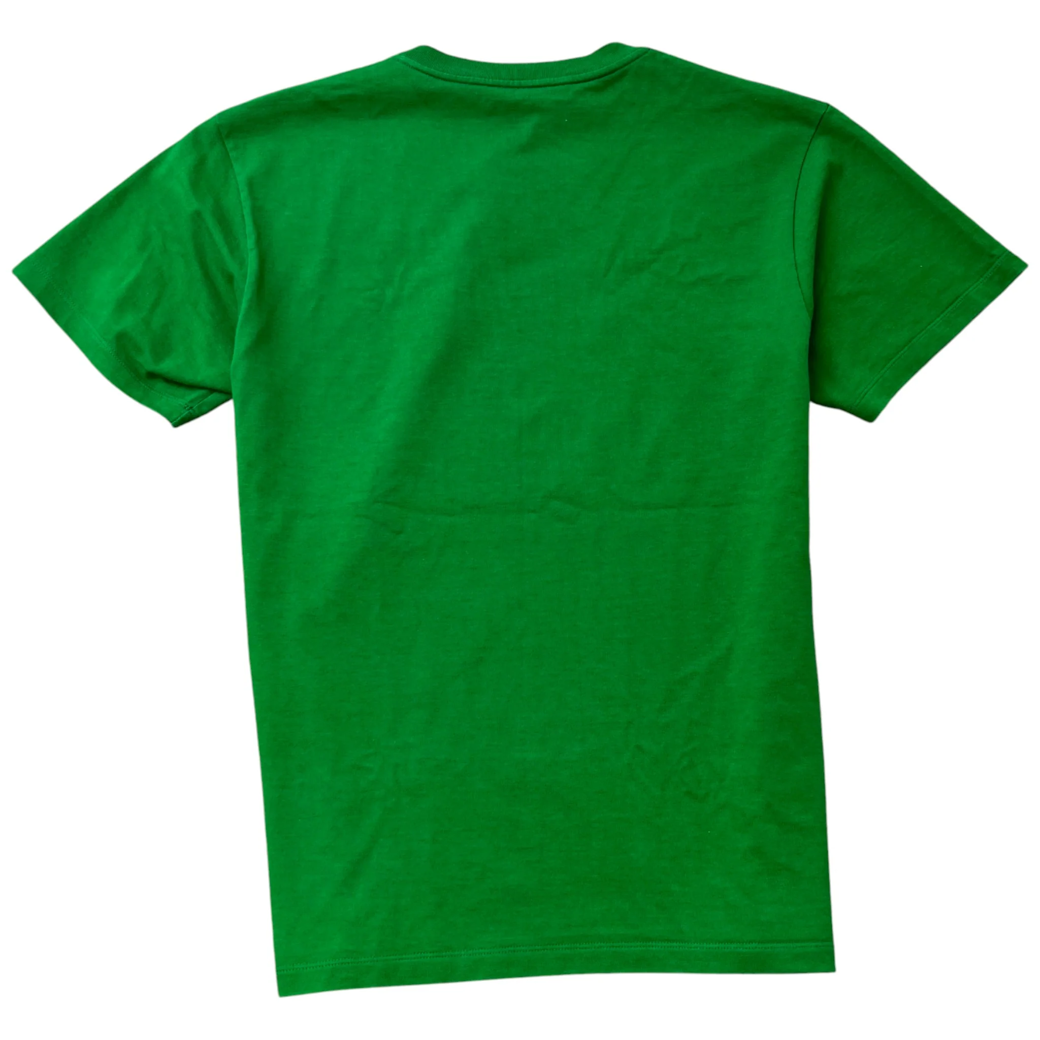 Men's Vertical Logo Print T-Shirt Green Size XS - Image 2