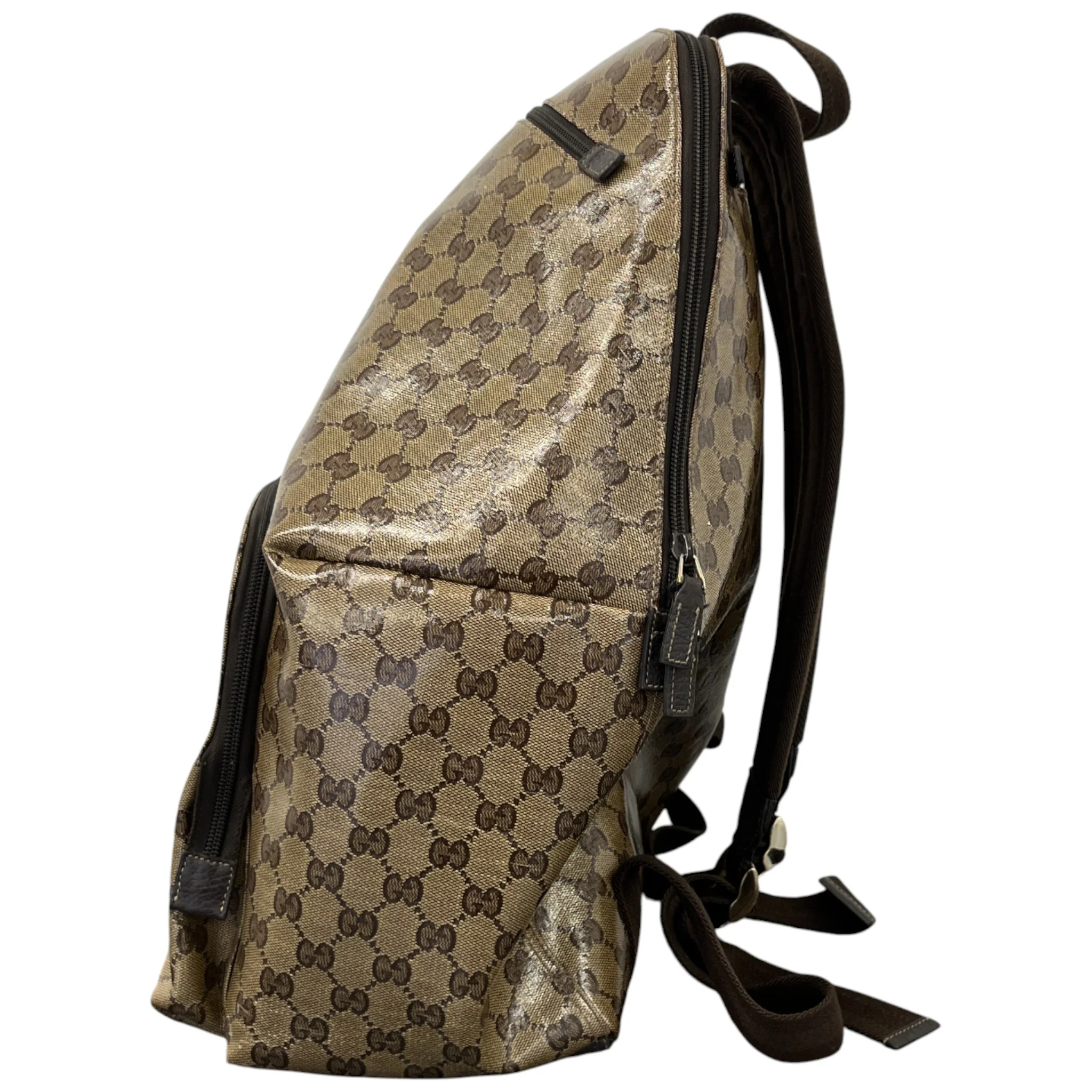 Men's Vintage Gg Canvas Backpack Brown - Image 7
