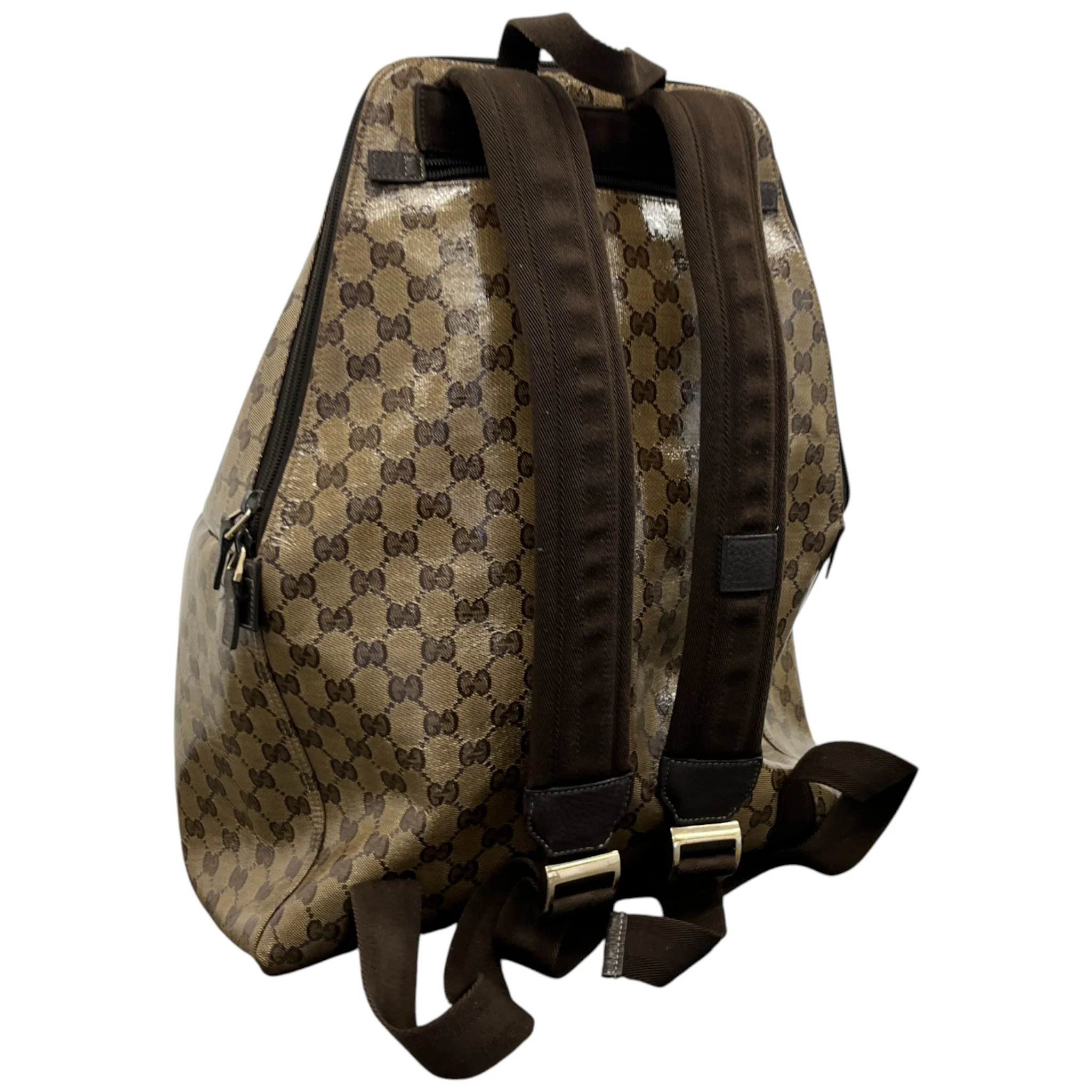 Men's Vintage Gg Canvas Backpack Brown - Image 9