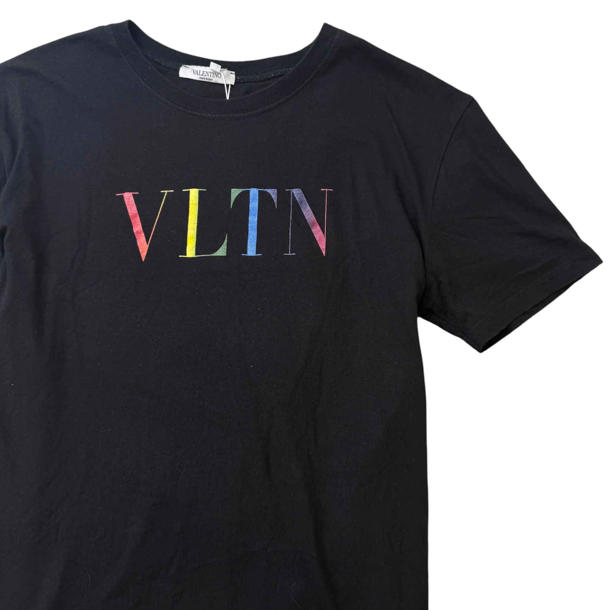 Men's Vltn Rainbow Logo T-Shirt Black Size L - Image 3