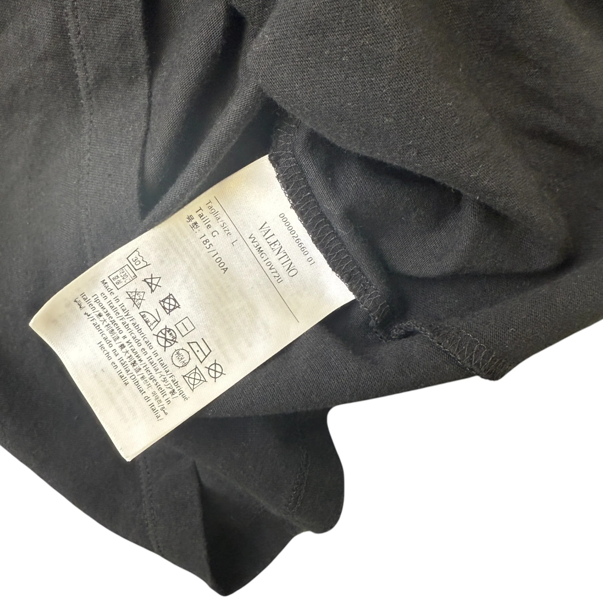 Men's Vltn Rainbow Logo T-Shirt Black Size L - Image 5