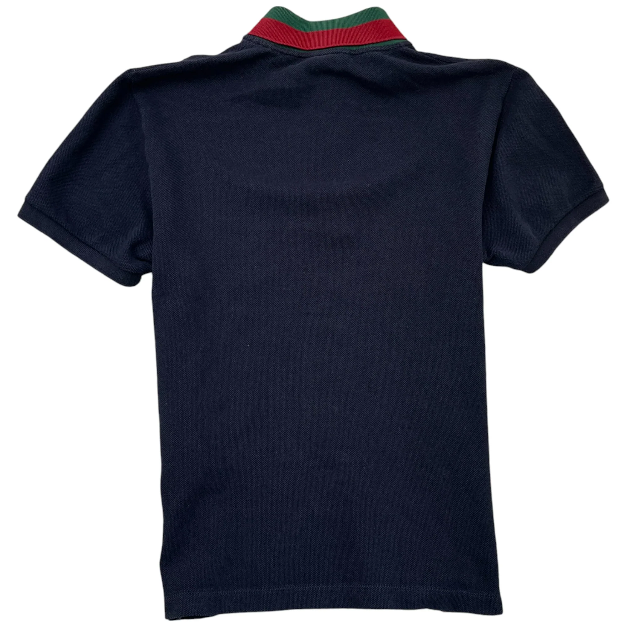 Men's Web Collar Polo Shirt Navy Size S - Image 2