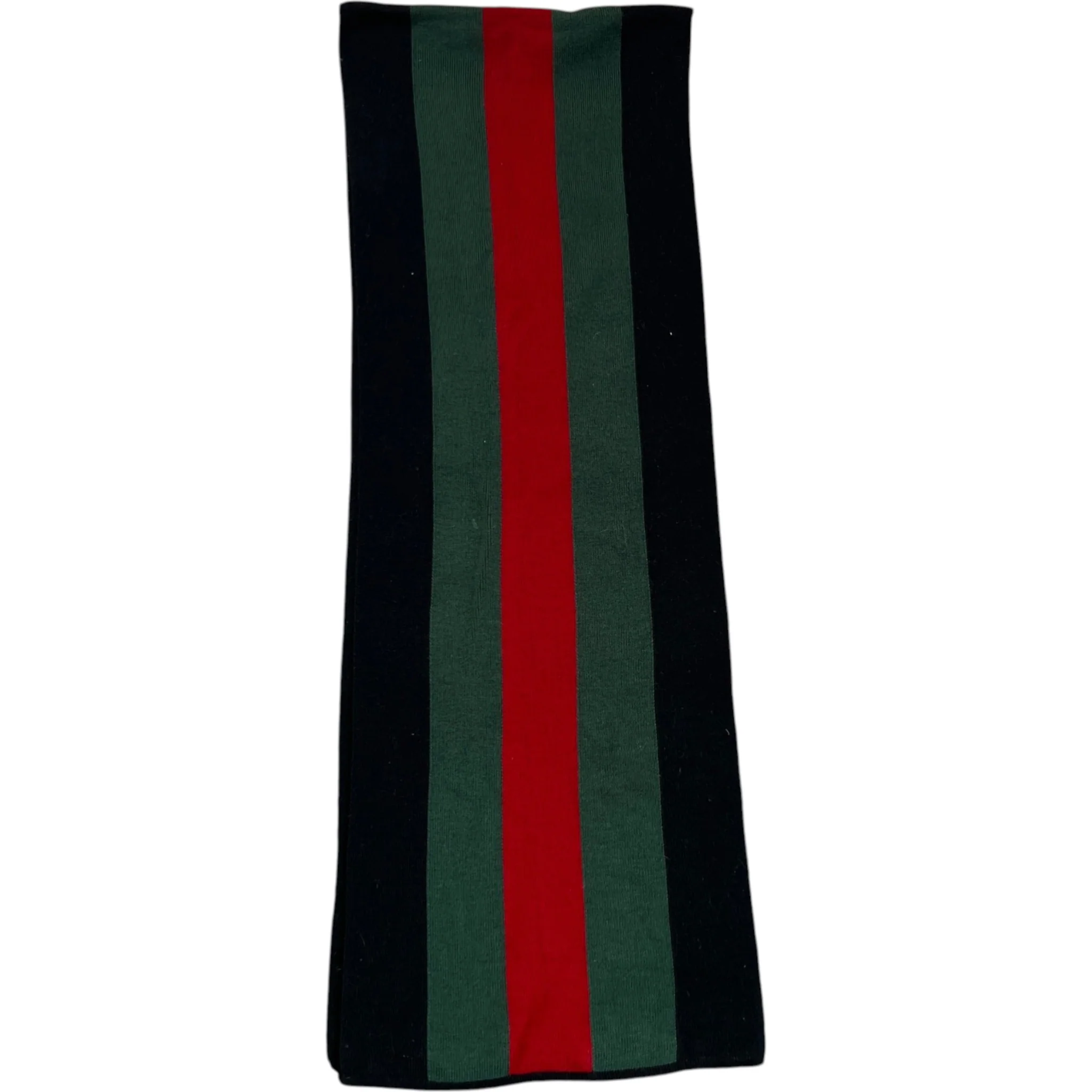 Men's Web Stripe Scarf Black - Image 3