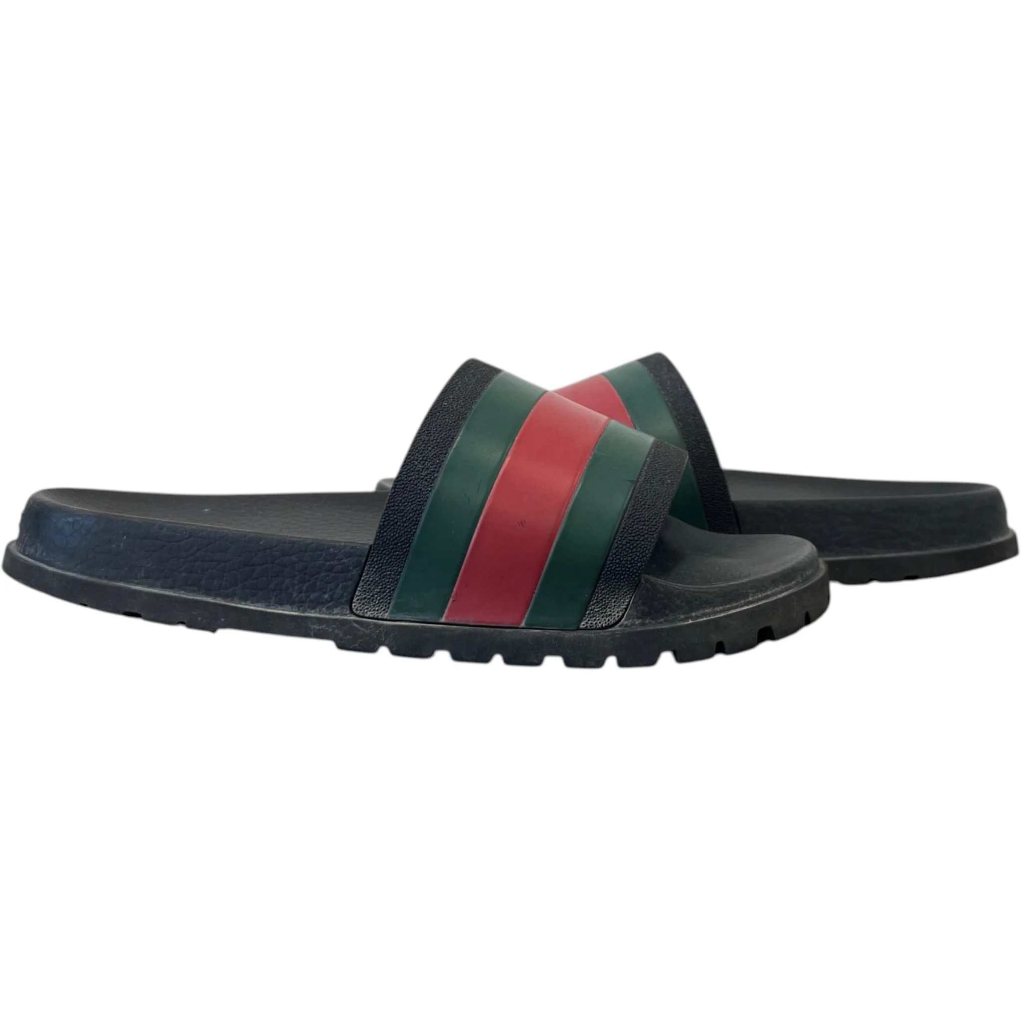 Men's Web Stripe Slides Black Size EU 43 / UK 9 - Image 3