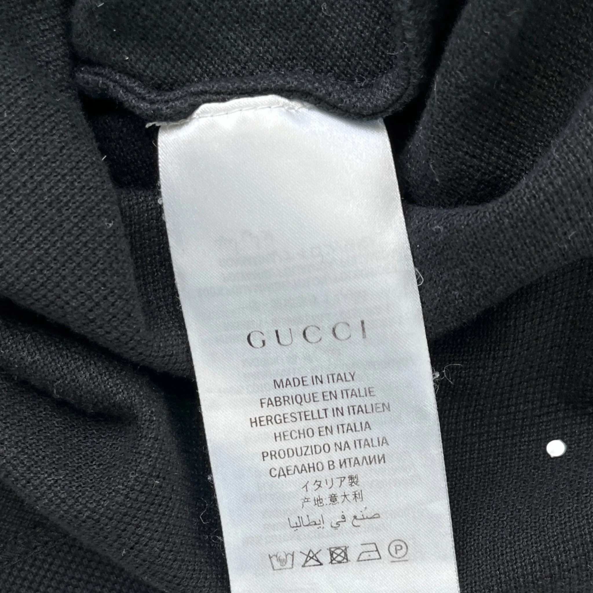 Men's Web Tape Logo Polo Shirt Black Size XS - Image 6