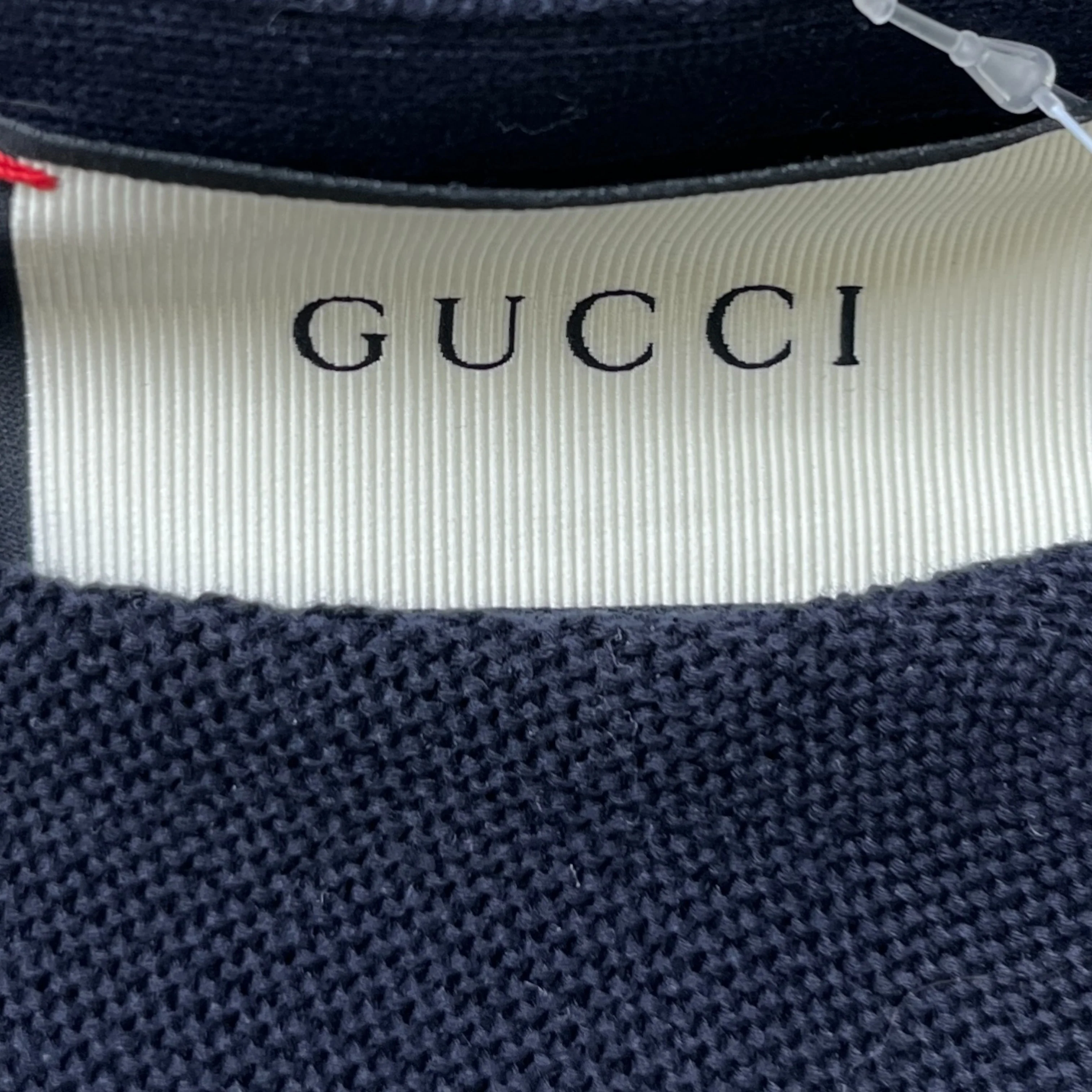 Men's Web Trim Jumper Navy Size L - Image 7