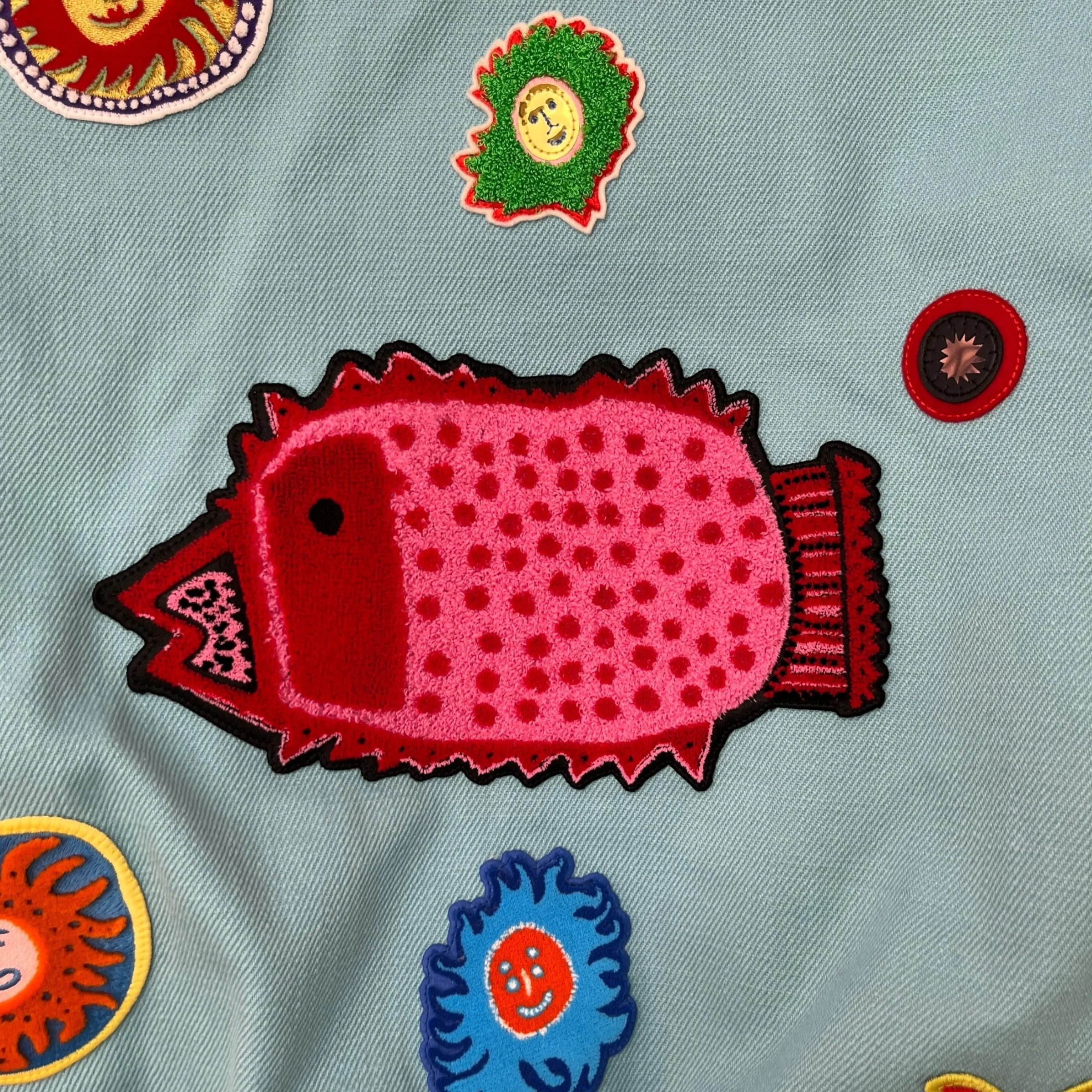 Men's X Yayoi Kusama Jacket Blue Size L - Image 5