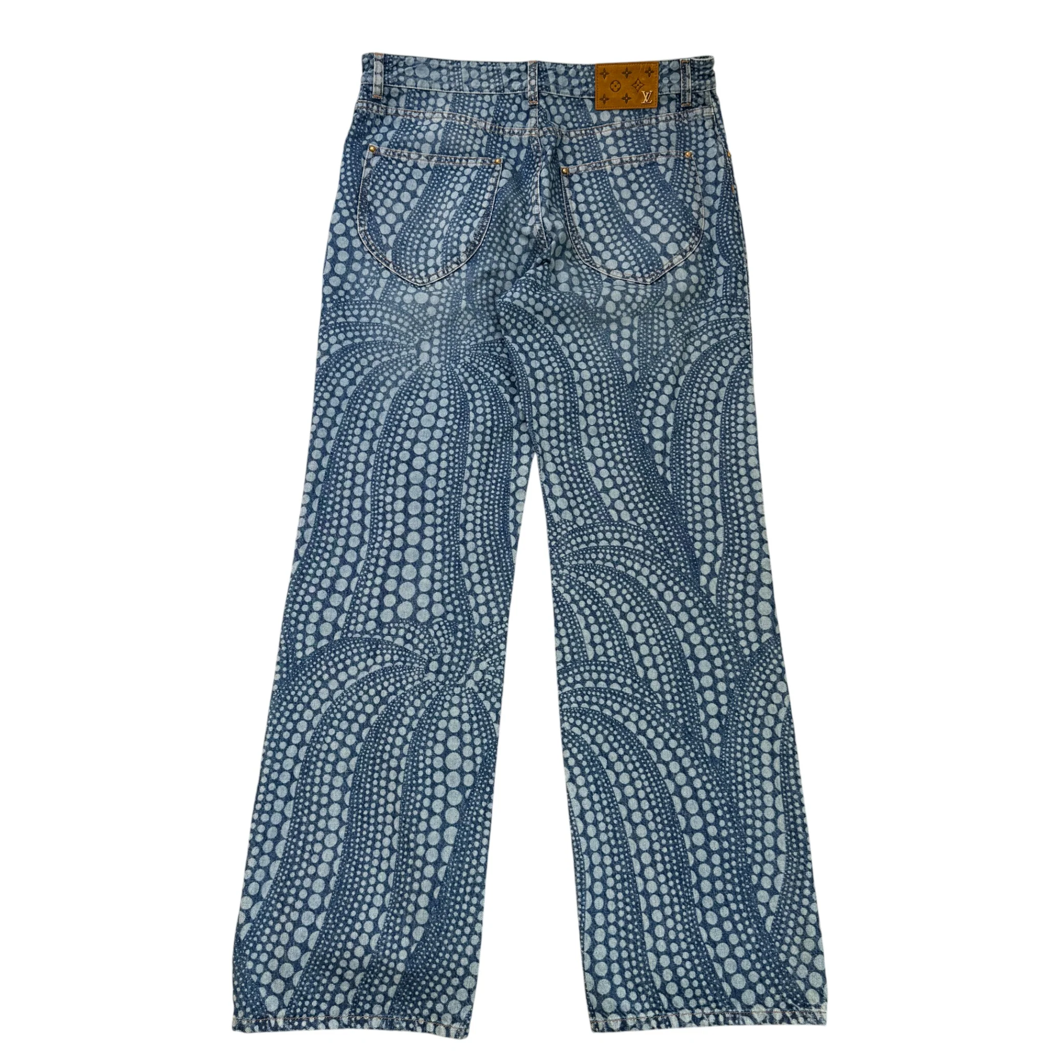Men's X Yayoi Kusama Pumpkin Jeans Blue Size Waist 33" - Image 2