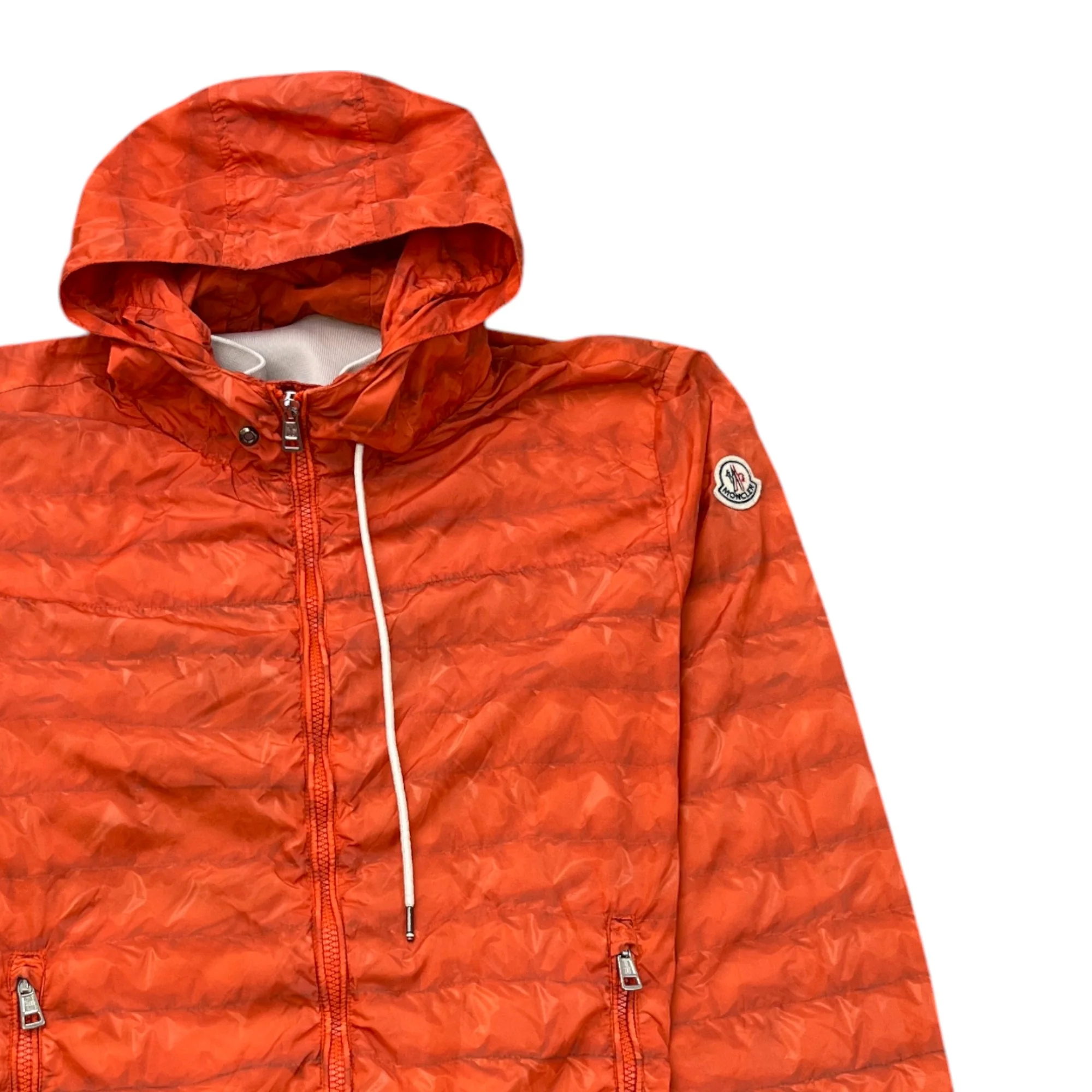 Men's Zip Up Windbreaker Orange Size 3 / L - Image 3