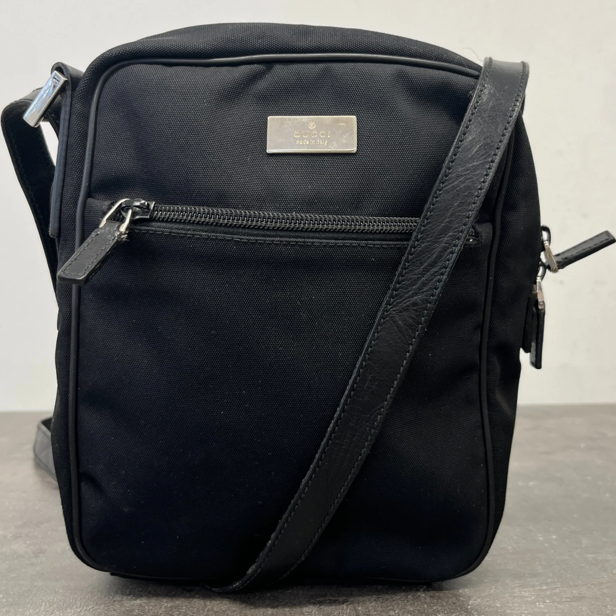 Nylon Canvas Crossbody Bag Black - Image 13