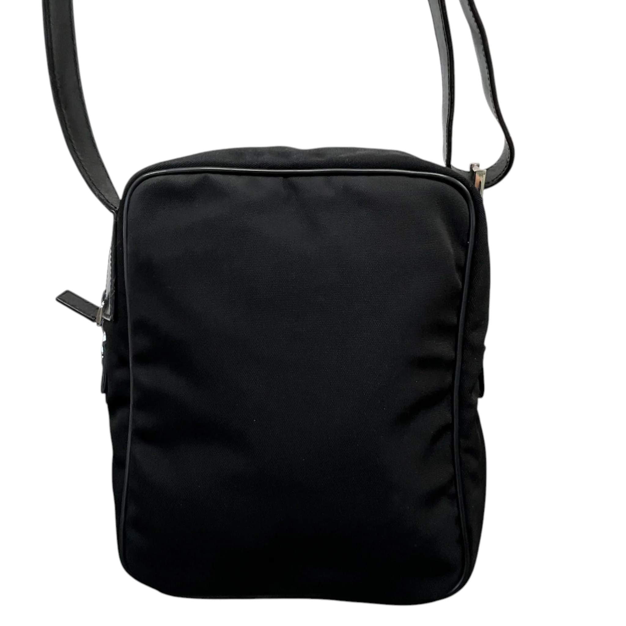 Nylon Canvas Crossbody Bag Black - Image 3