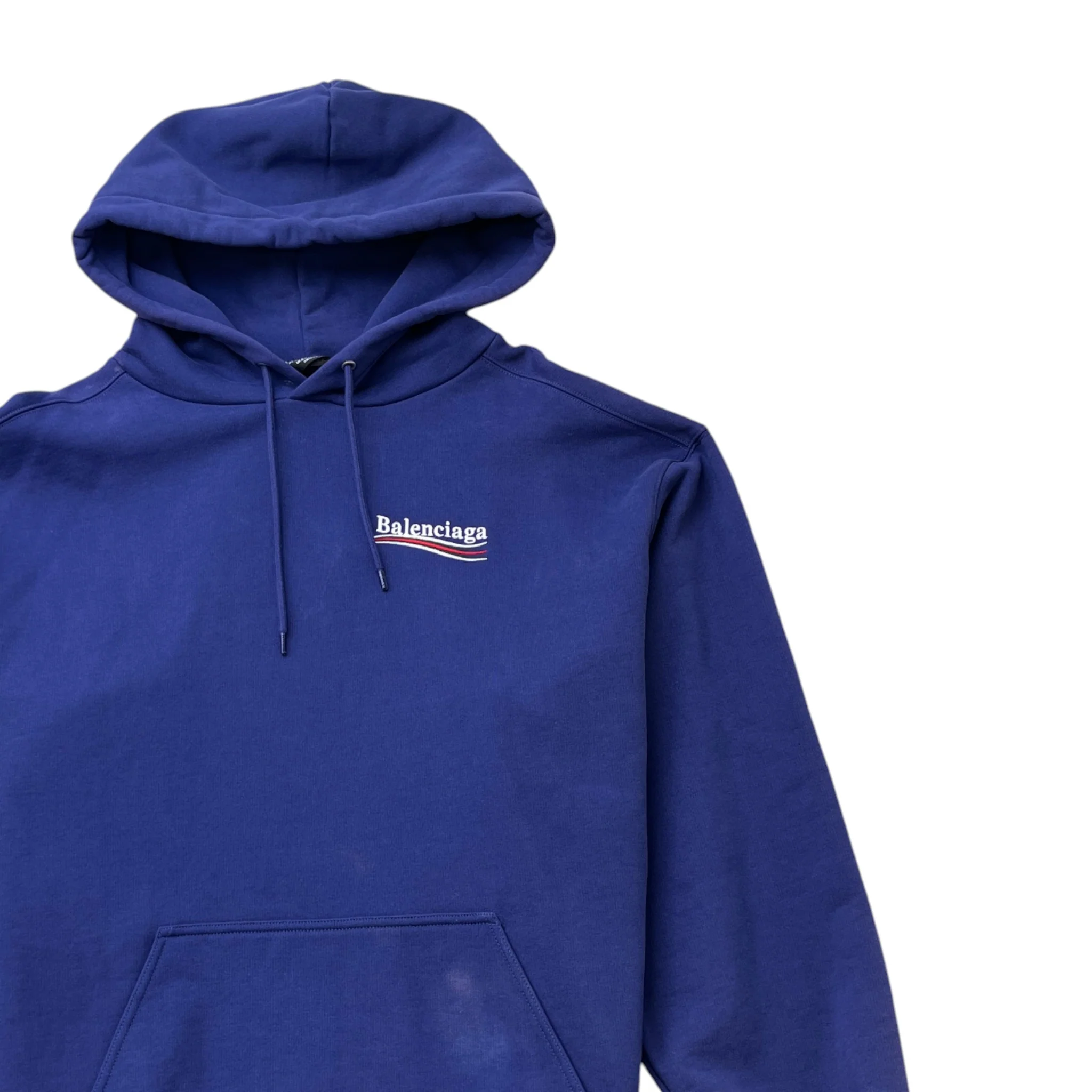 Political Logo Hoodie Blue Size XXL - Image 3