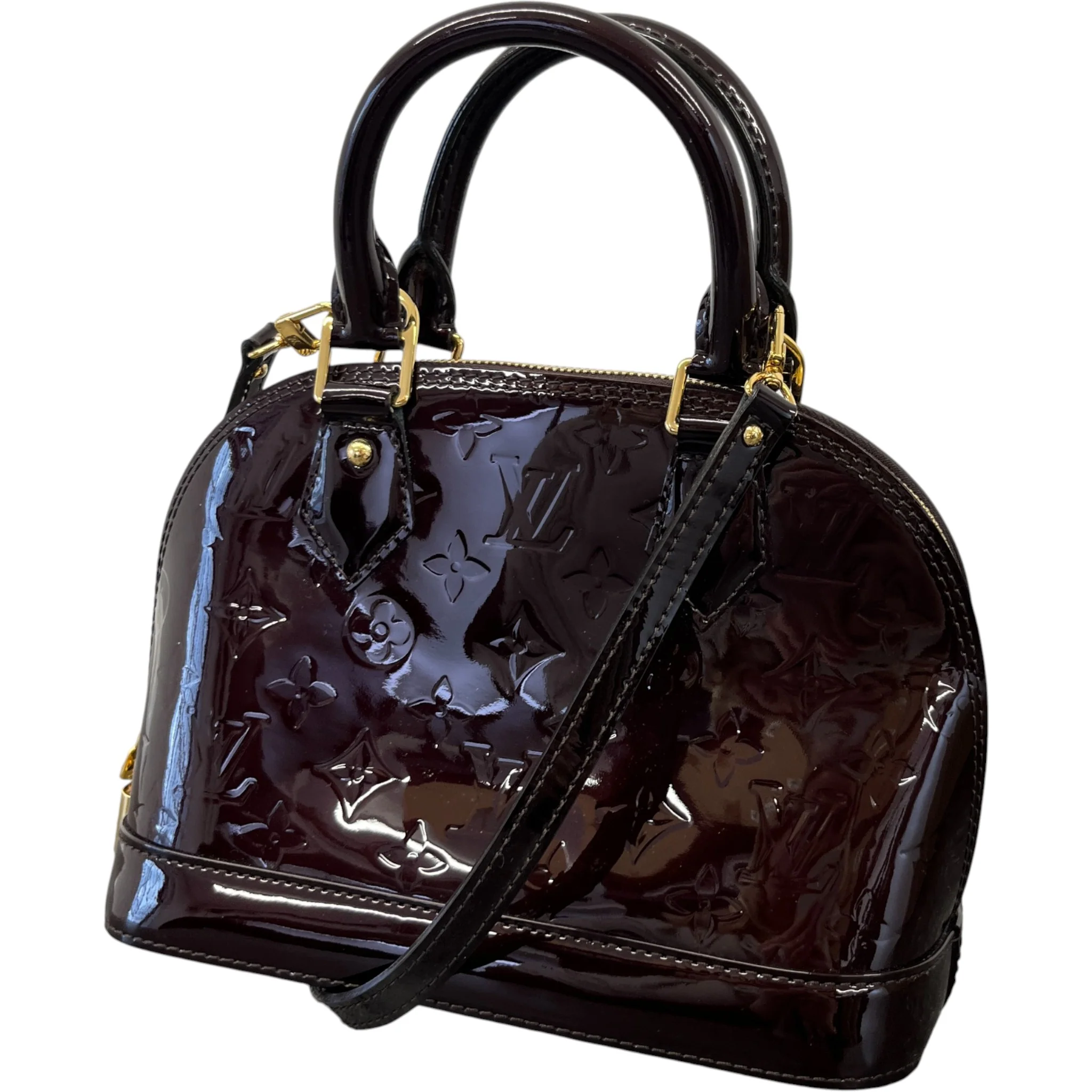 Women's Alma Bb Vernis Bag Burgundy - Image 4