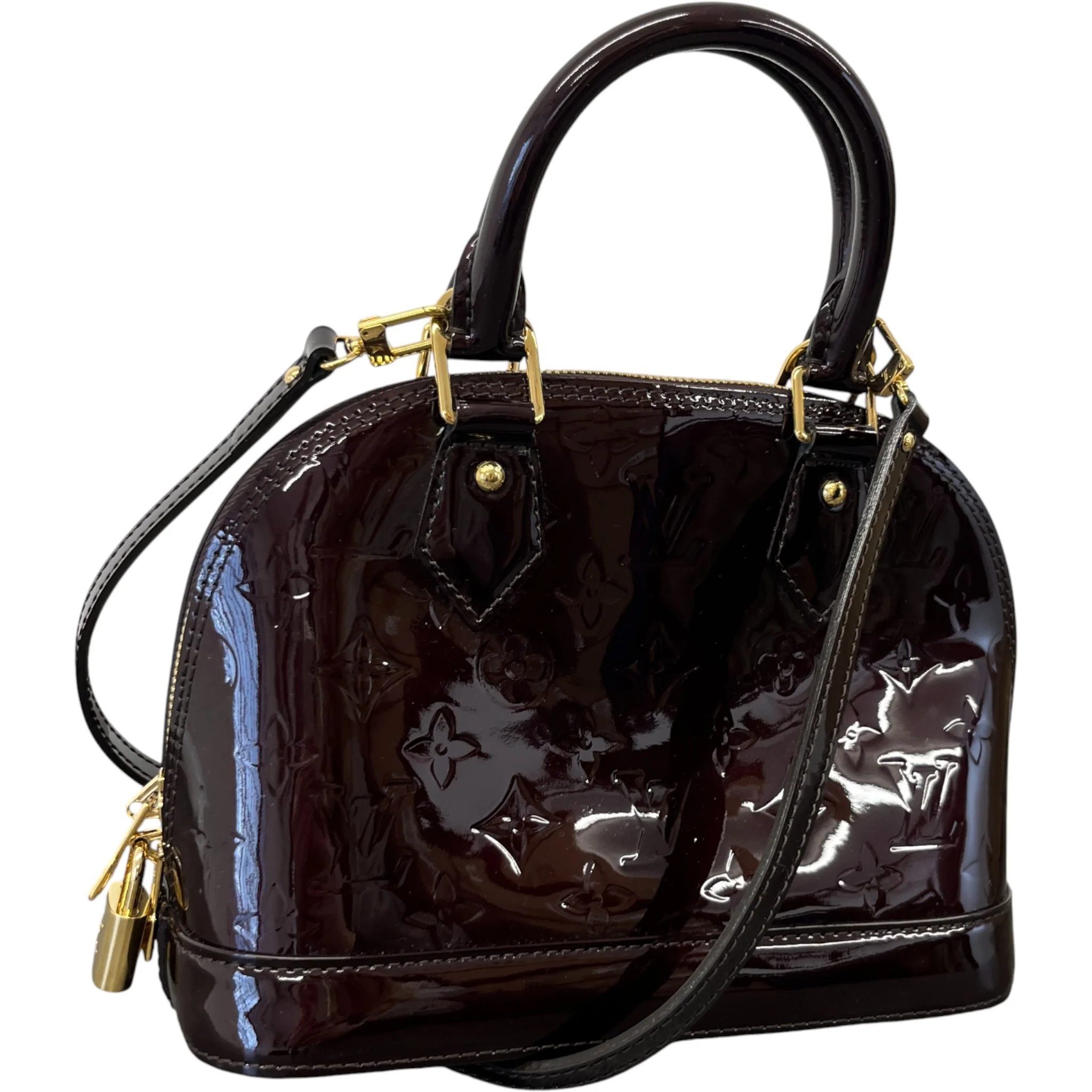 Women's Alma Bb Vernis Bag Burgundy - Image 5