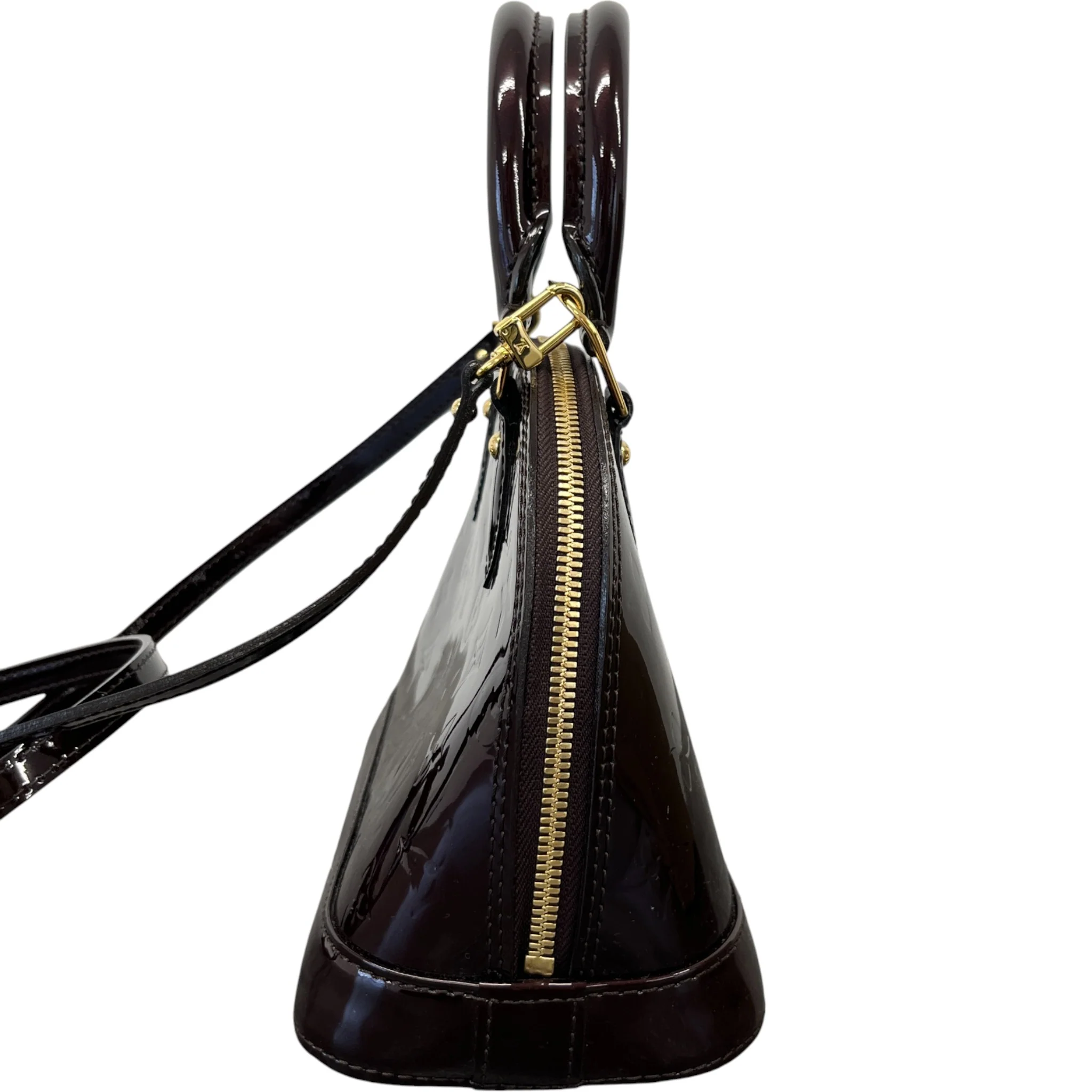 Women's Alma Bb Vernis Bag Burgundy - Image 6