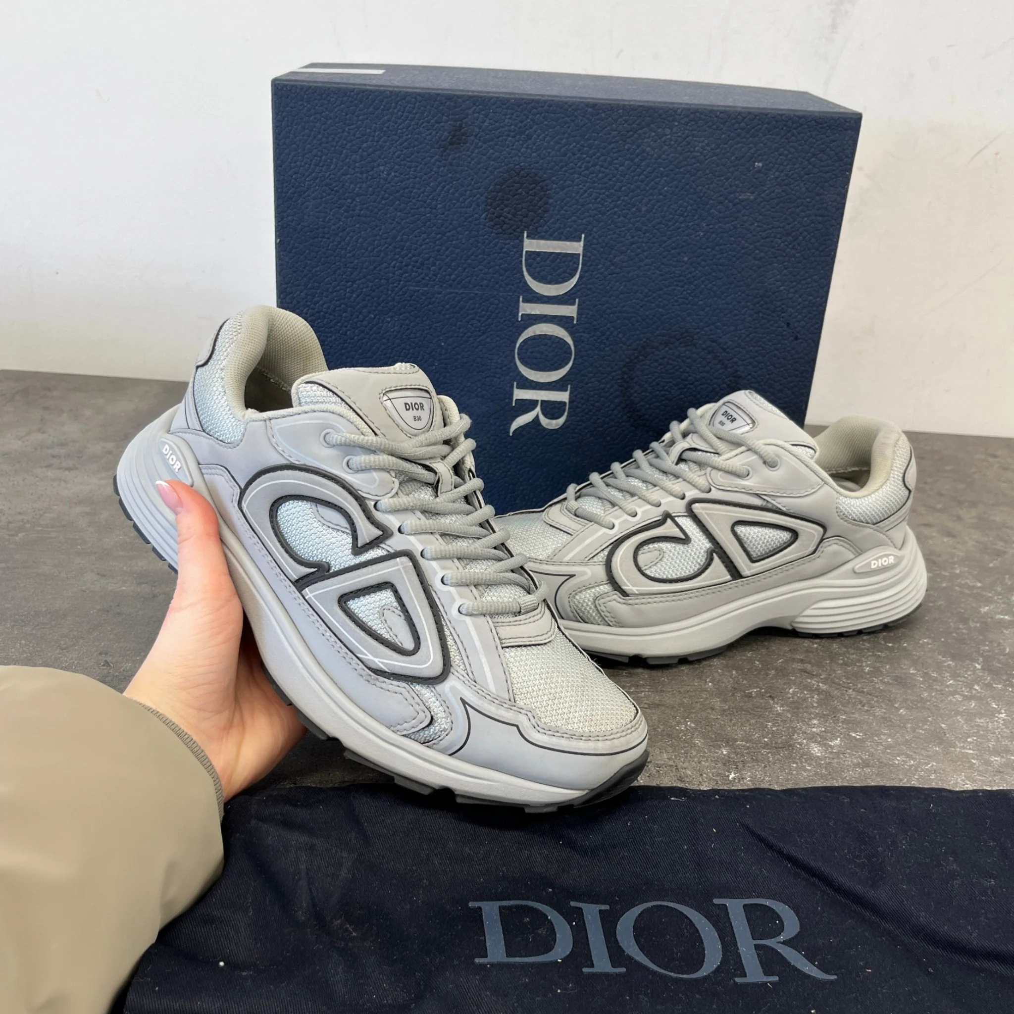 Women's B30 Low Trainers Grey Size EU 39 / UK 6 - Image 13